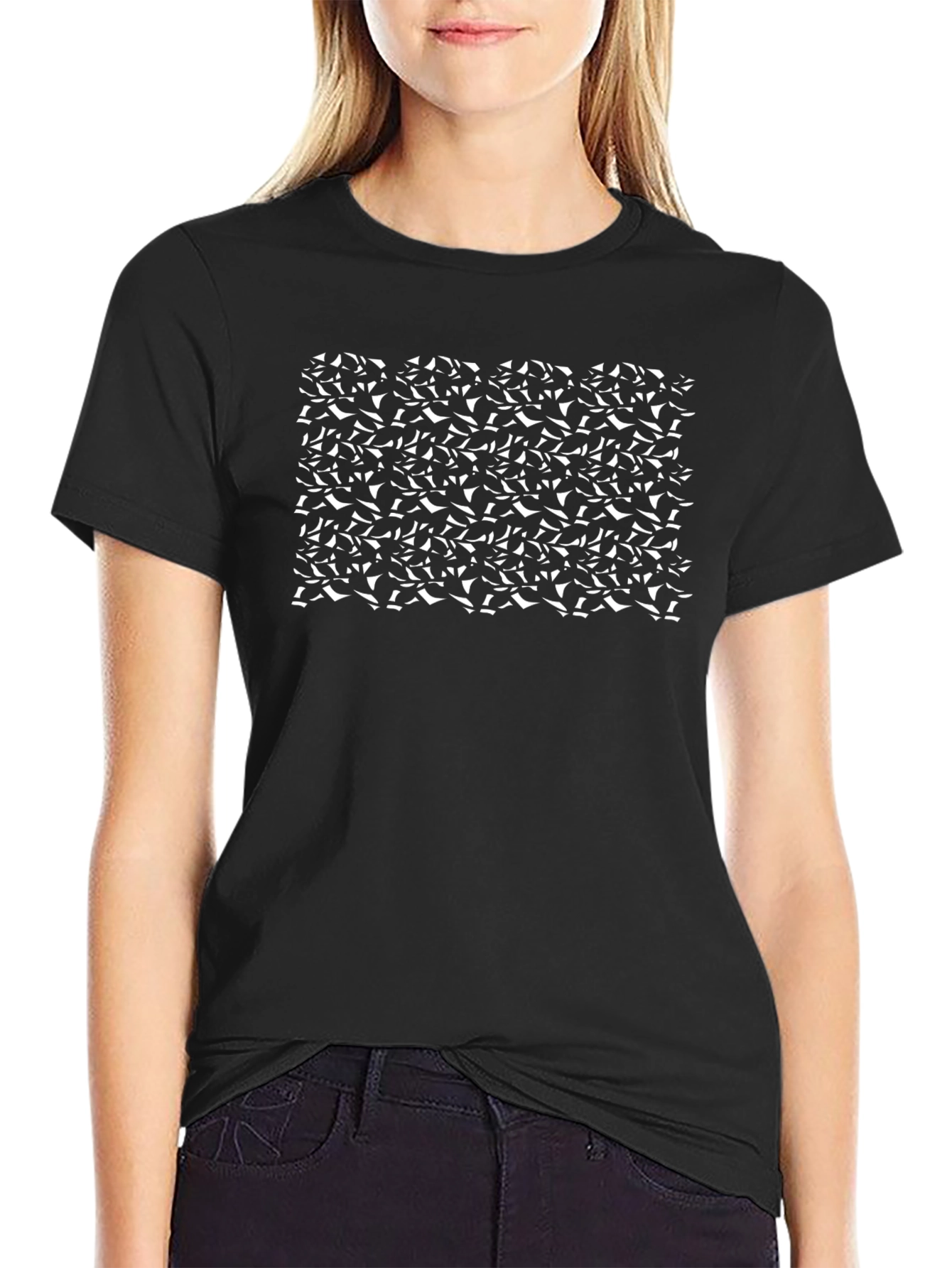 Abstract Pattern Tee - Black