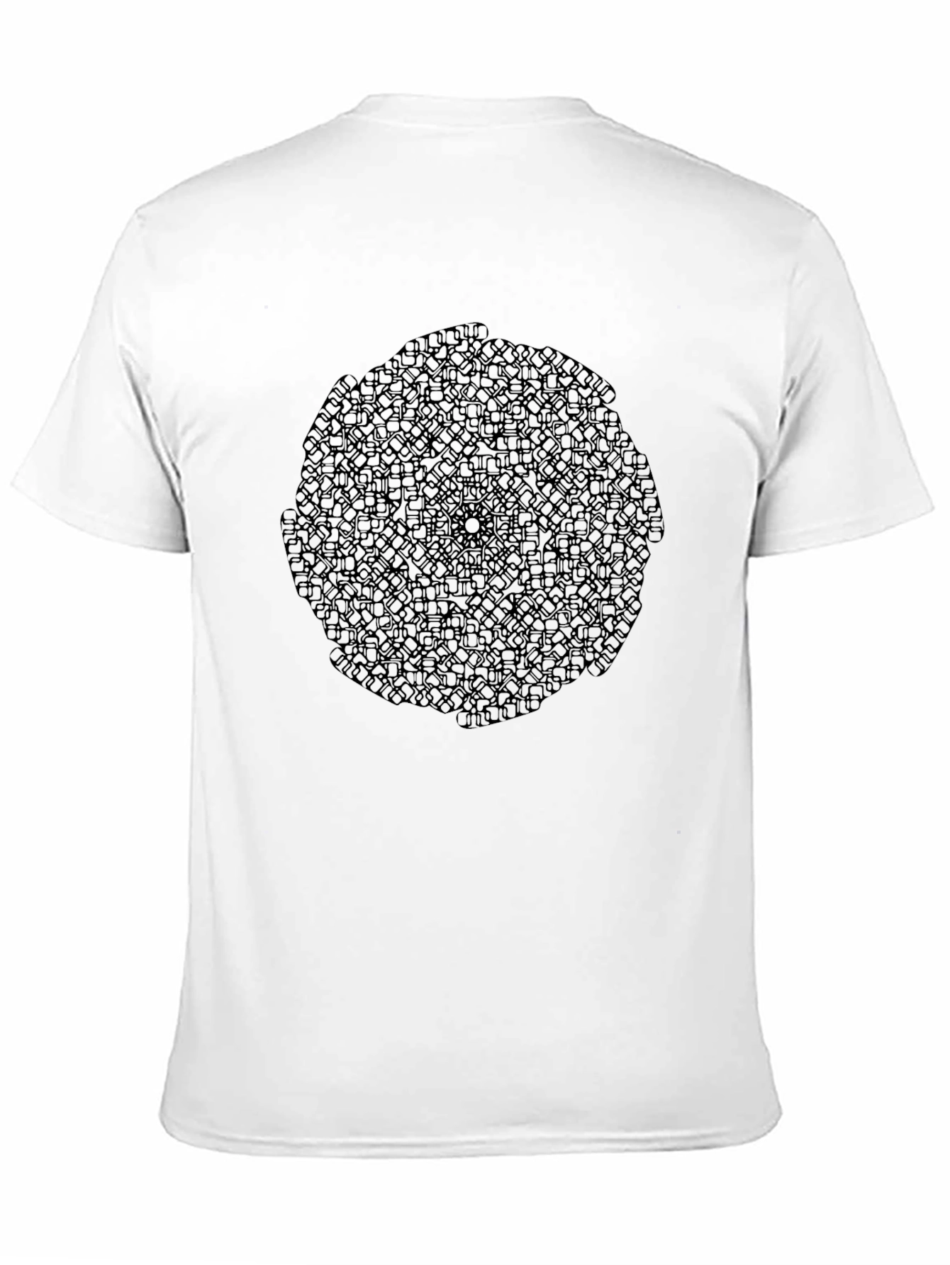 Abstract Pattern Black T-Shirt - Geometric Design