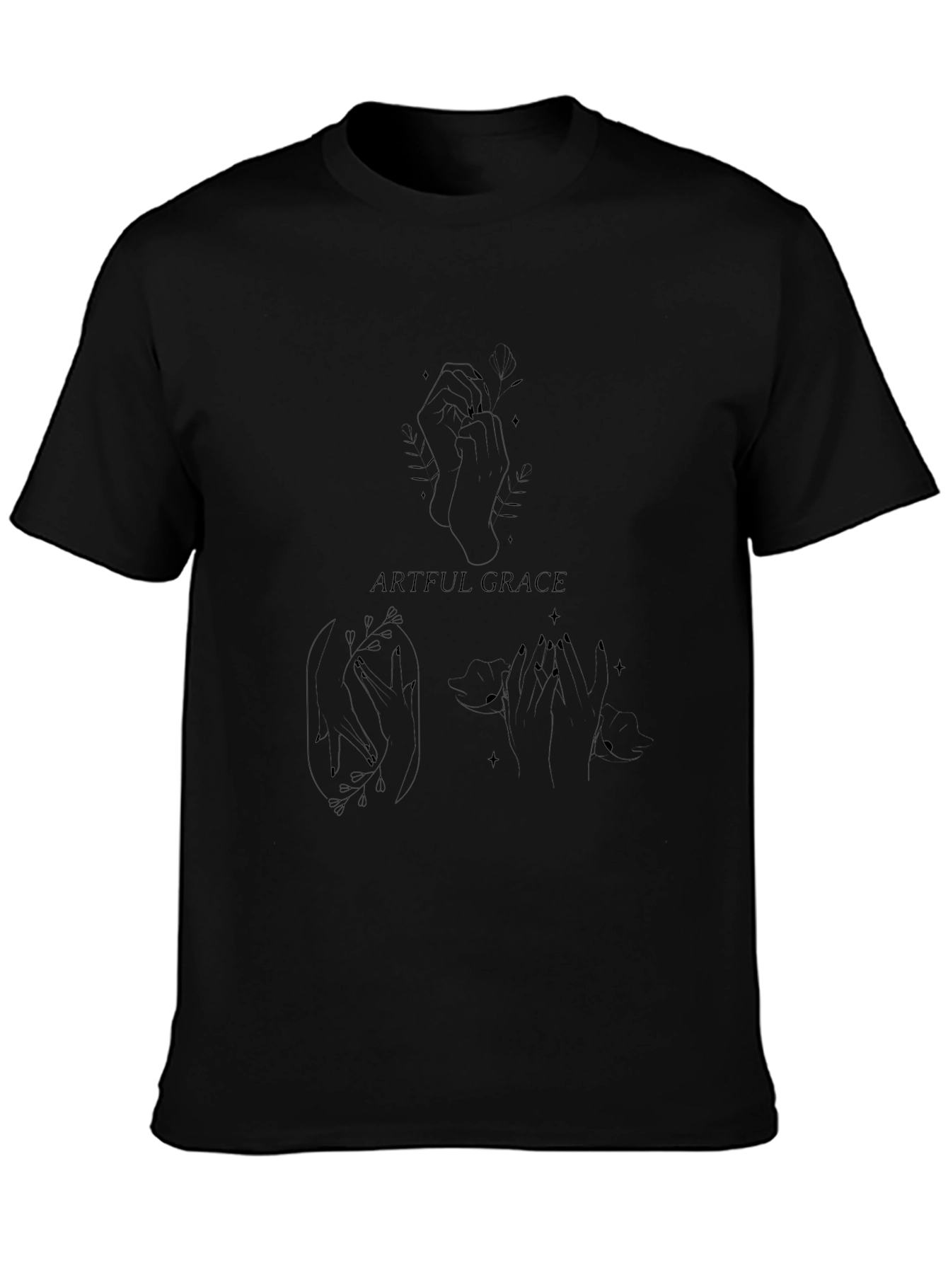 Artful Grace Graphic Tee - Black Unisex T-Shirt