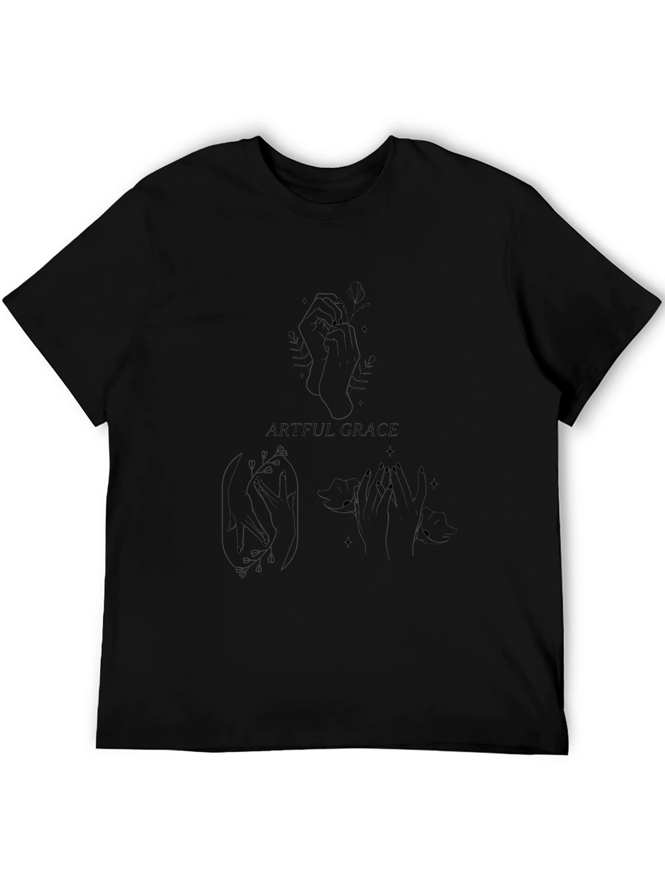 Artful Grace Graphic Tee - Black Unisex T-Shirt