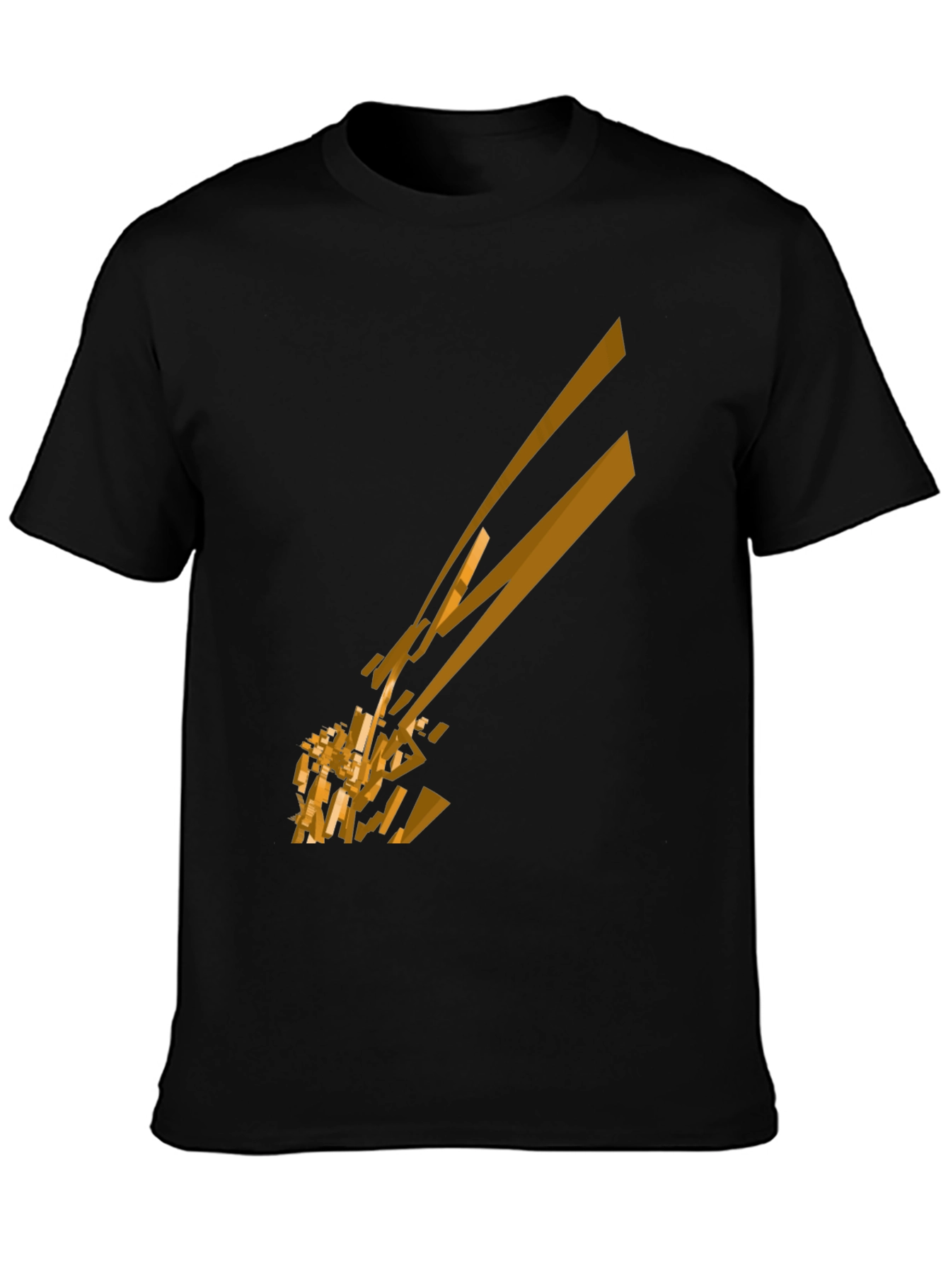 Abstract Geometric Tee - Black Graphic T-Shirt