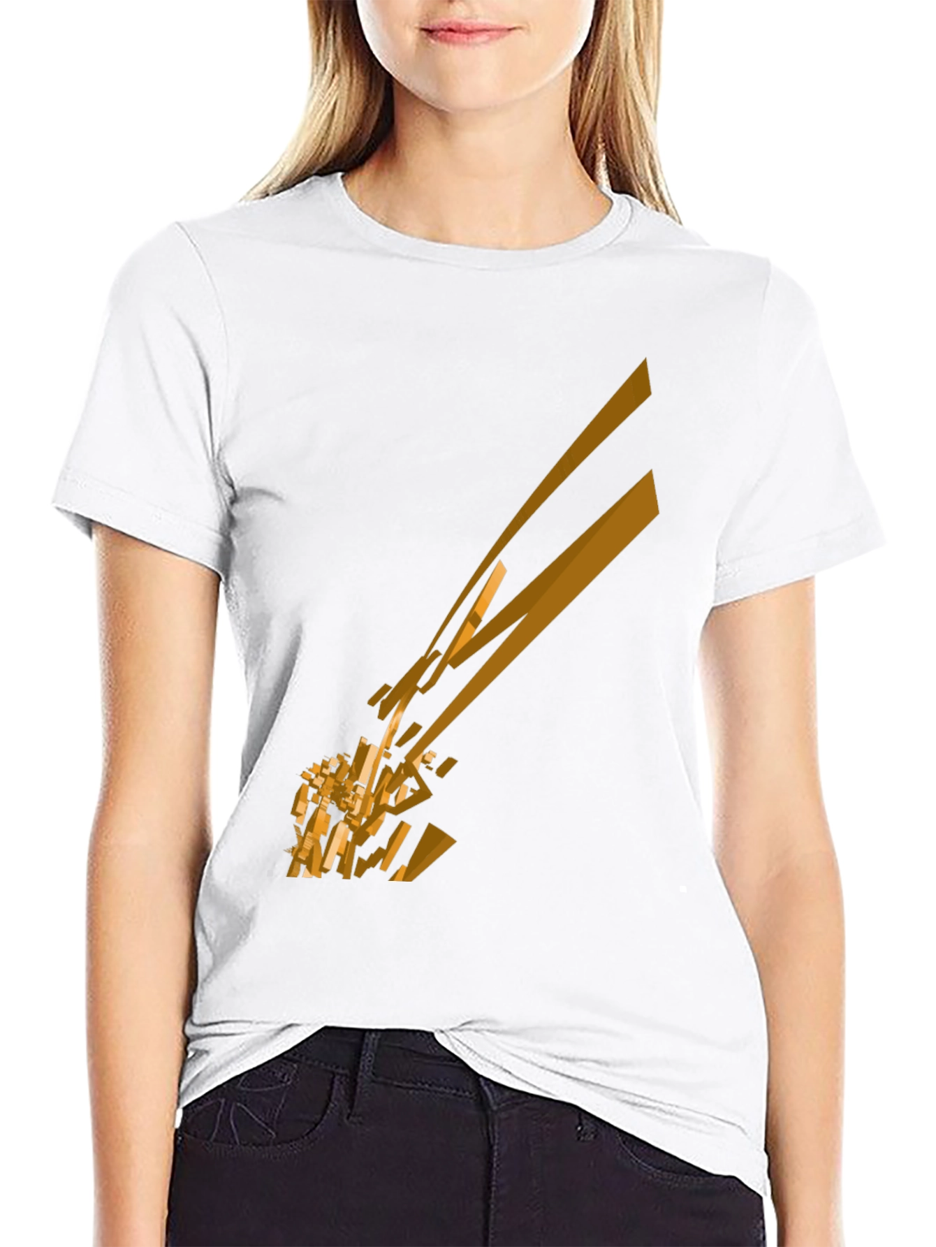 Abstract Geometric Tee - Black Graphic T-Shirt