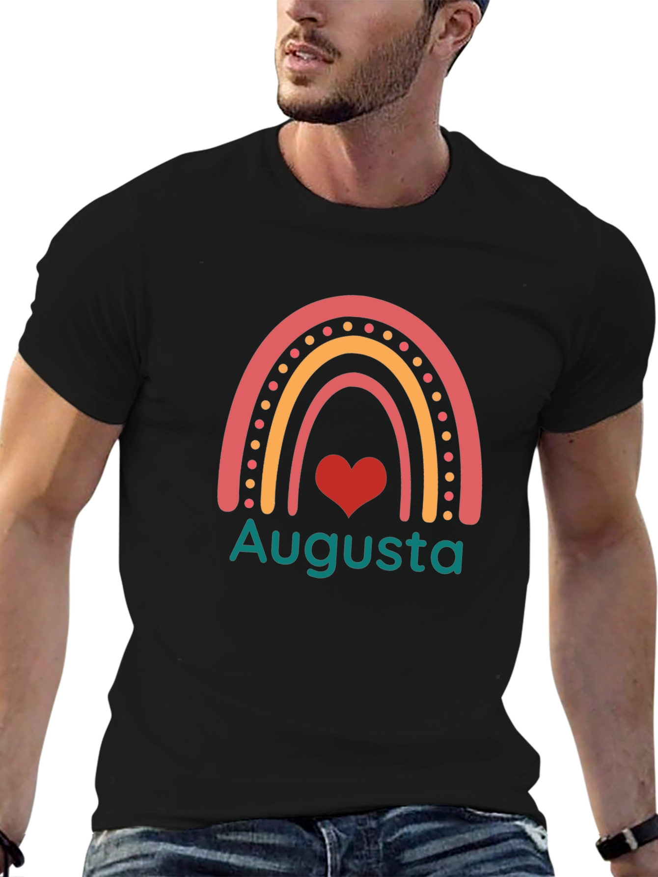 Augusta Rainbow Heart T-Shirt