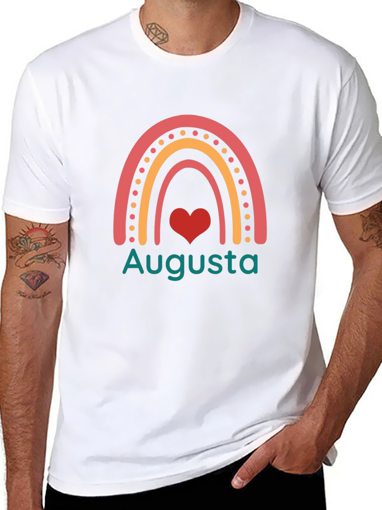 Augusta Rainbow Heart T-Shirt