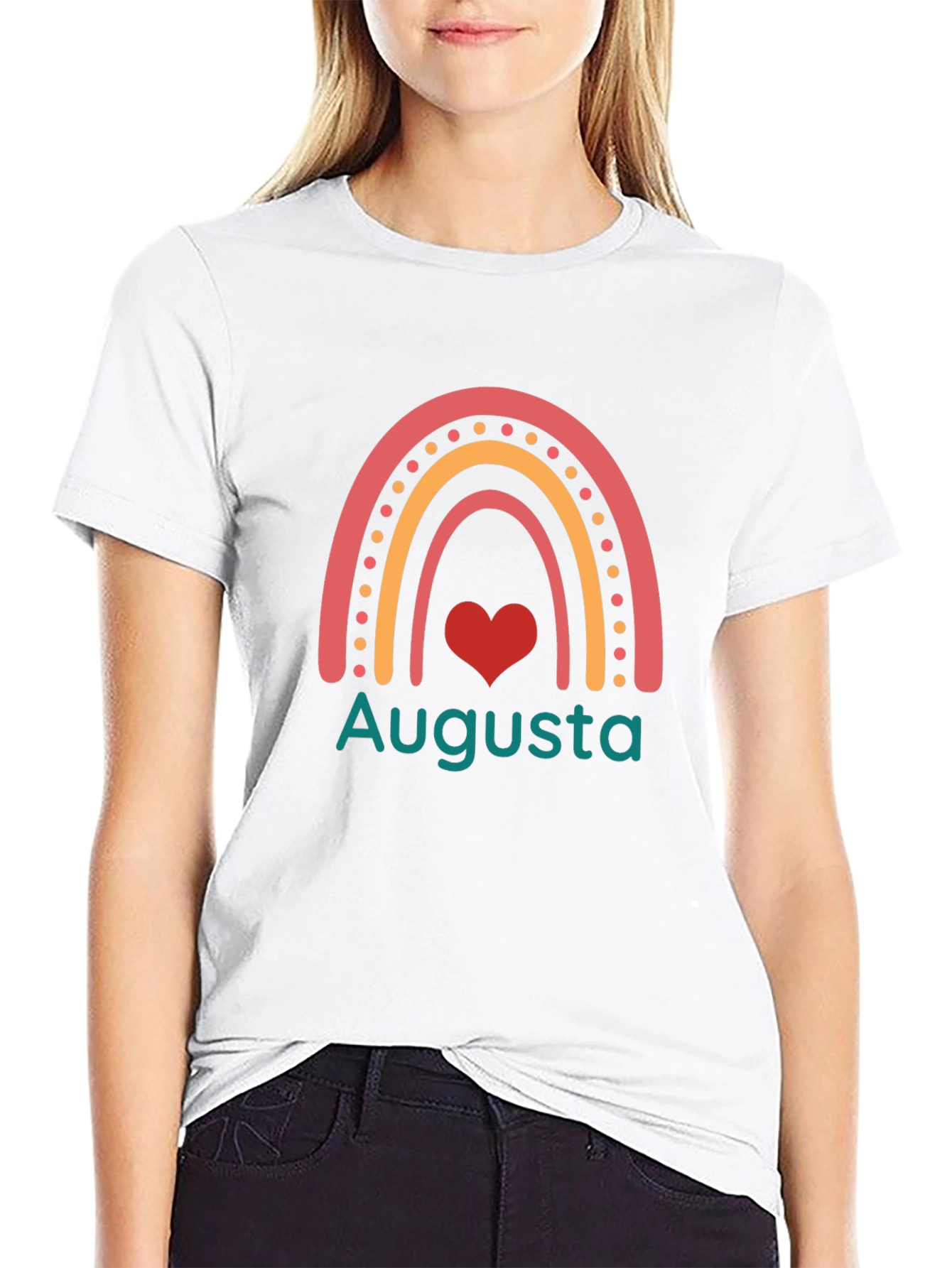 Augusta Rainbow Heart T-Shirt