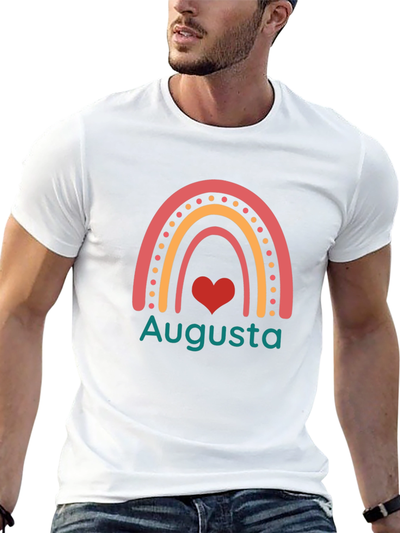 Augusta Rainbow Heart T-Shirt