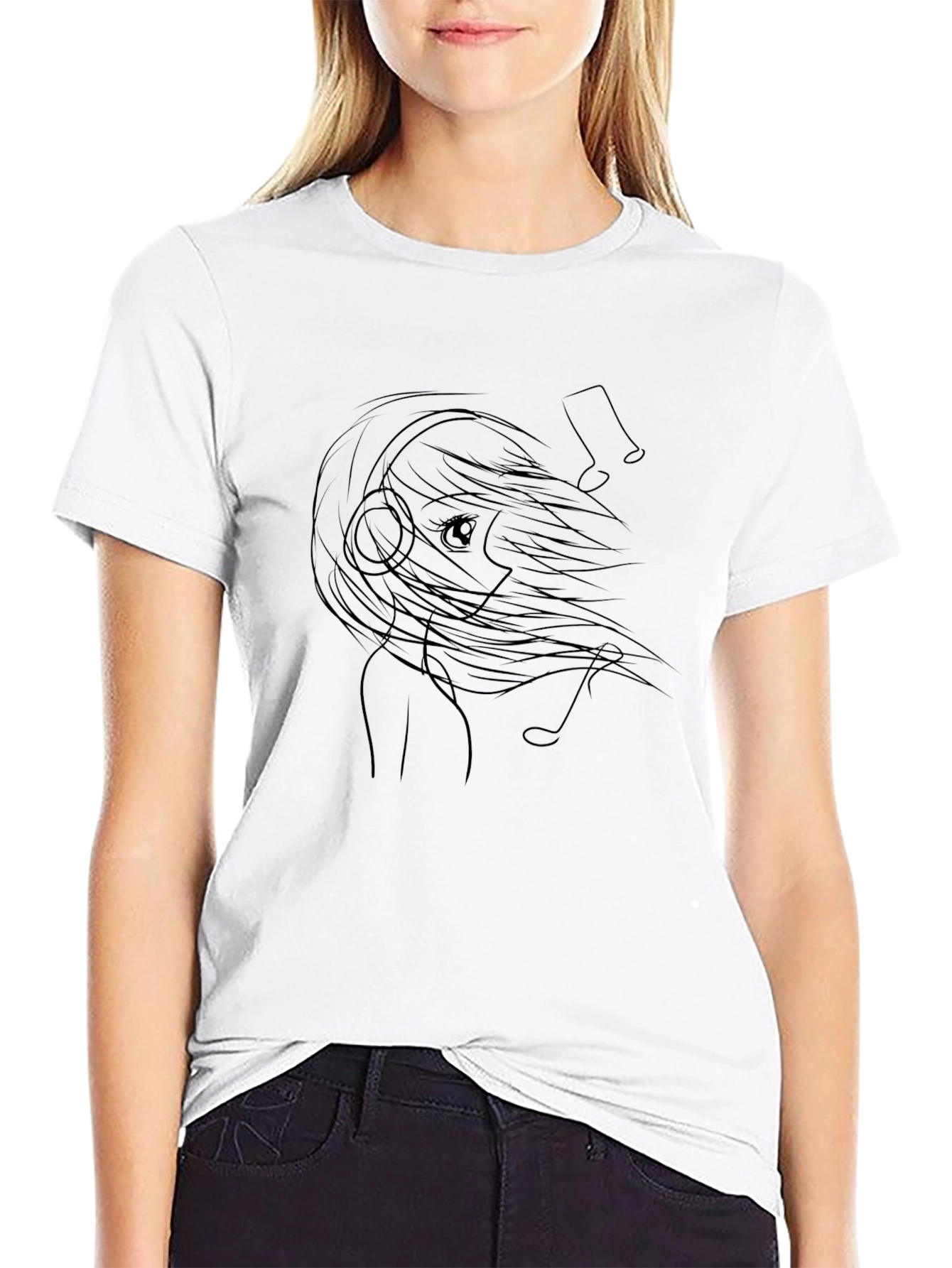 Anime Girl Music Lover T-Shirt