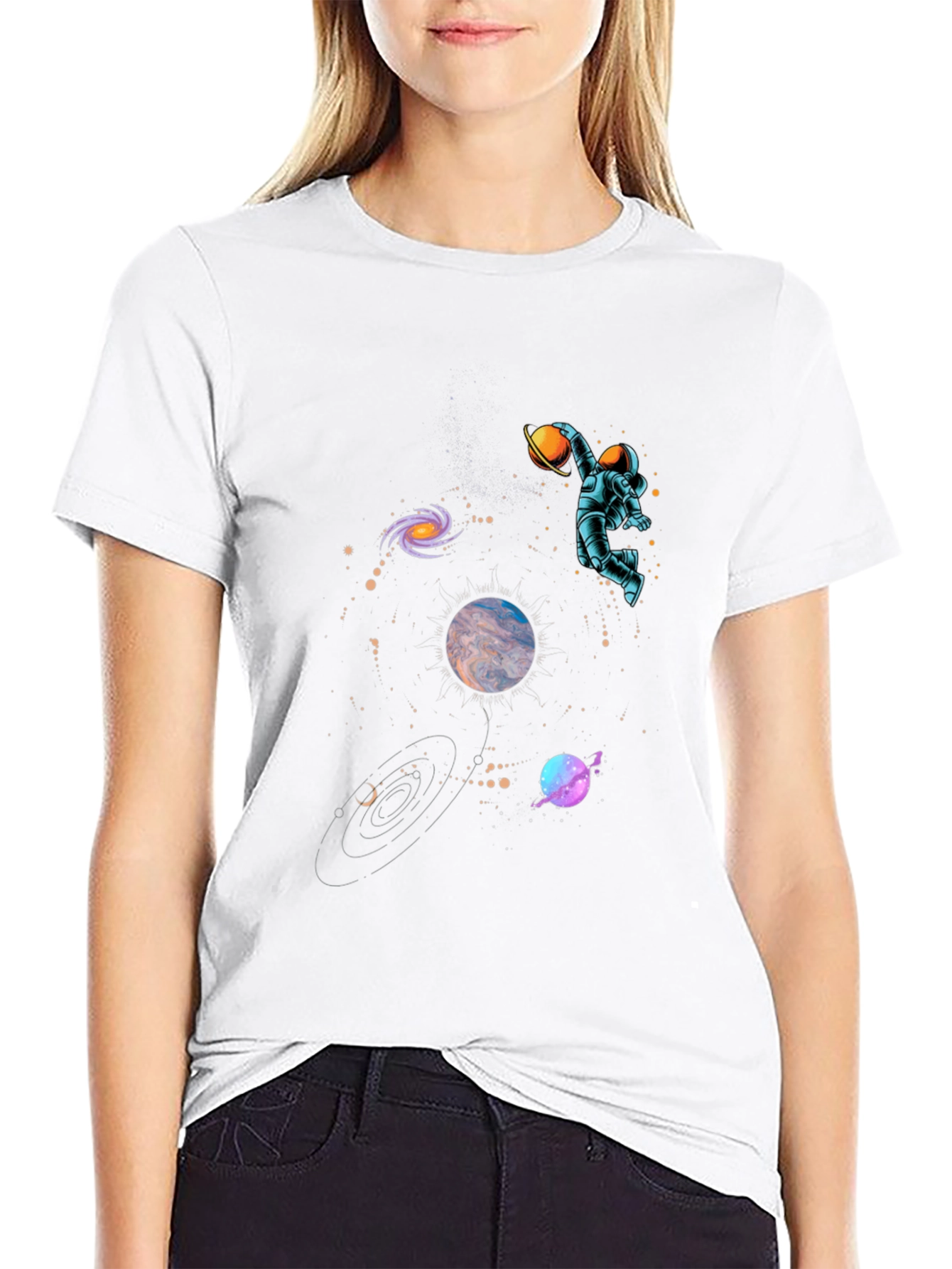 Astronaut Galaxy T-Shirt - Cosmic Dunk!