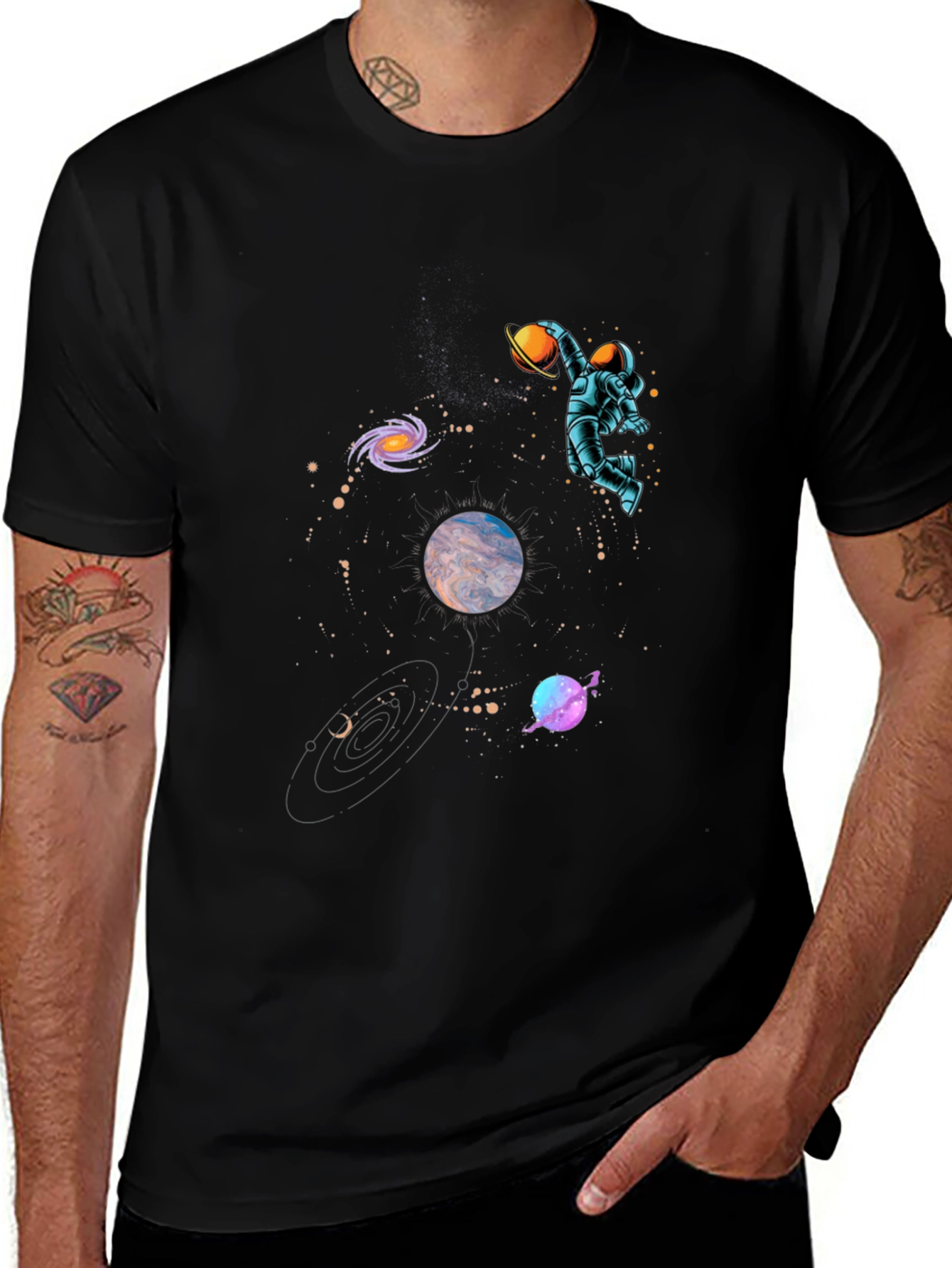 Astronaut Galaxy T-Shirt - Cosmic Dunk!