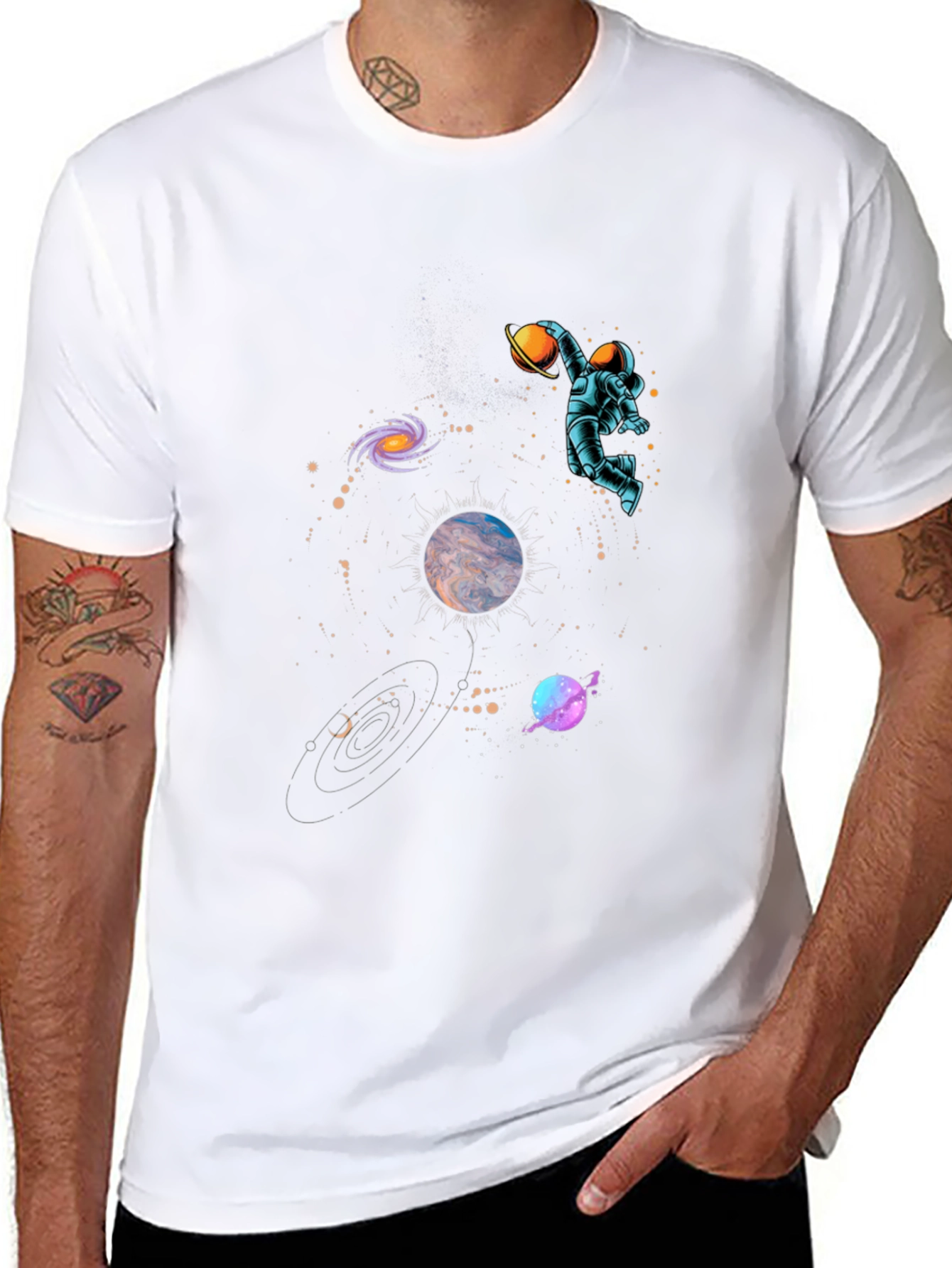 Astronaut Galaxy T-Shirt - Cosmic Dunk!