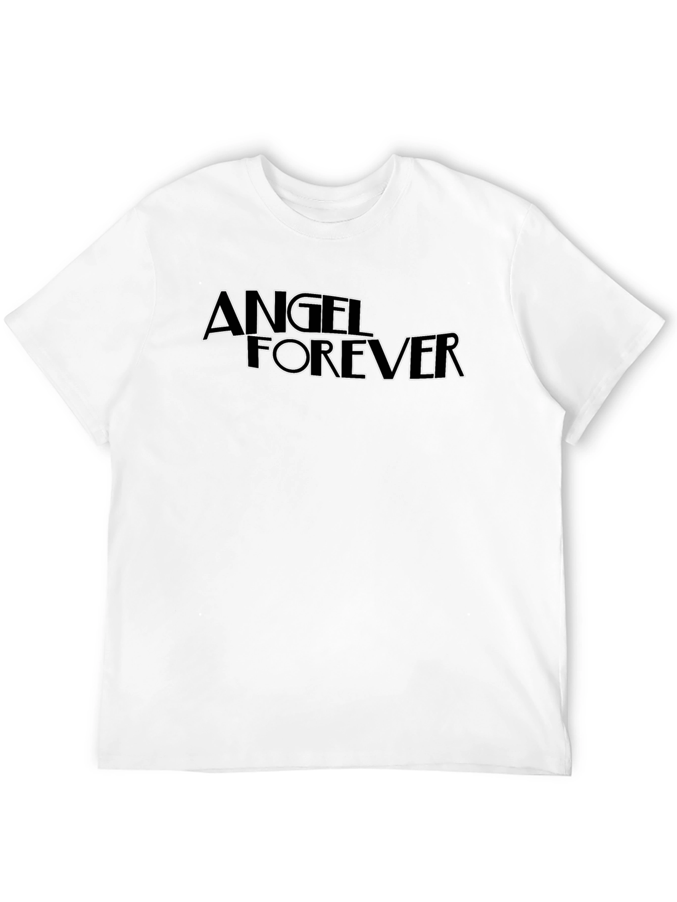 Angel Forever Black Graphic T-Shirt