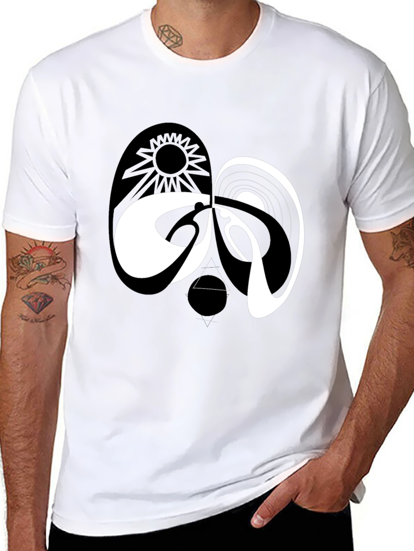 Yin Yang Dark Side of the Moon Graphic Tee