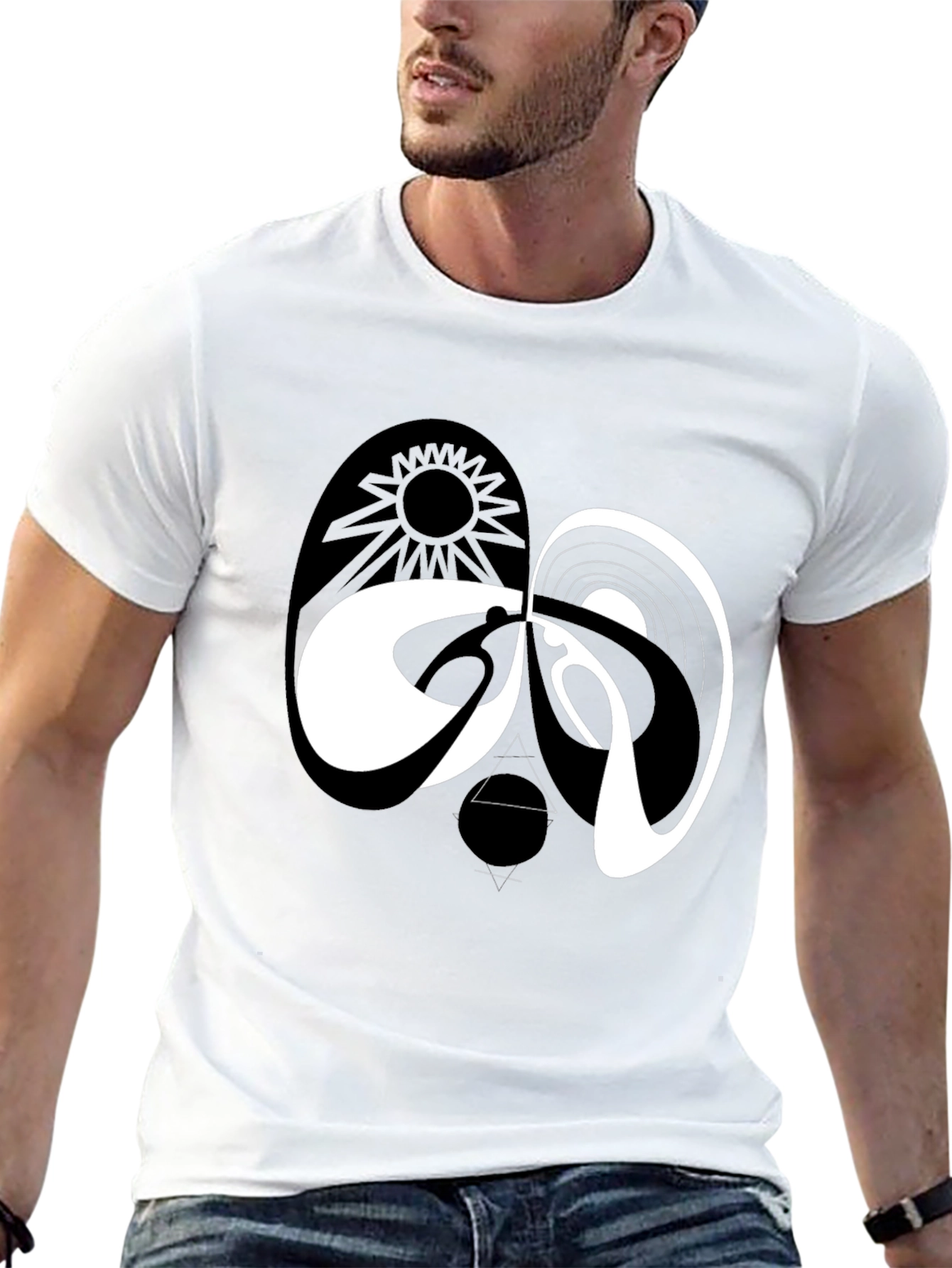 Yin Yang Dark Side of the Moon Graphic Tee