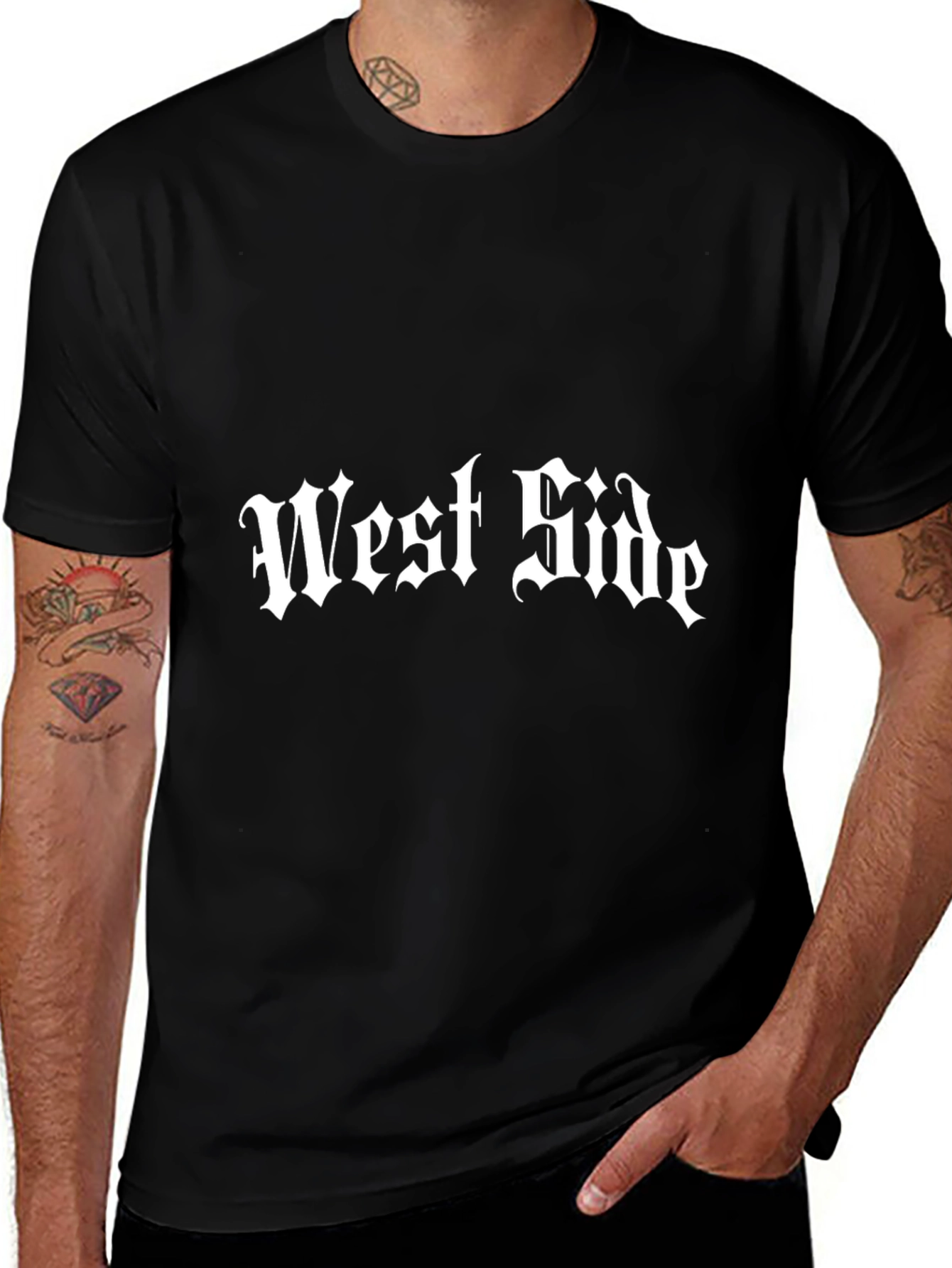 West Side Black Graphic Tee
