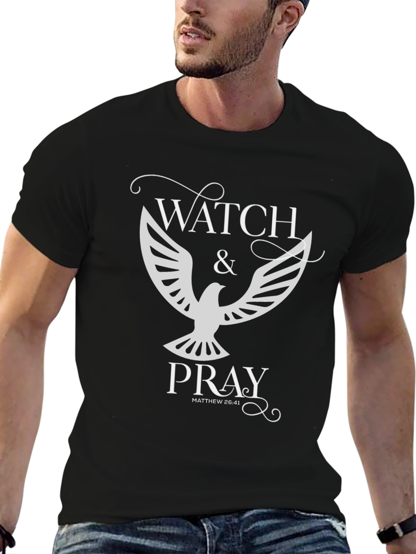 Watch & Pray Graphic Tee - Christian Apparel