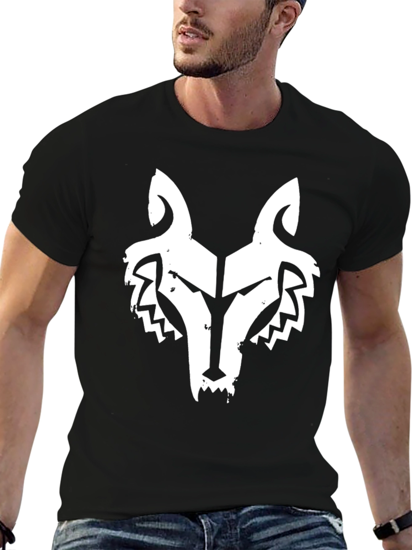 Wolf Graphic Black T-Shirt - Trendy Streetwear
