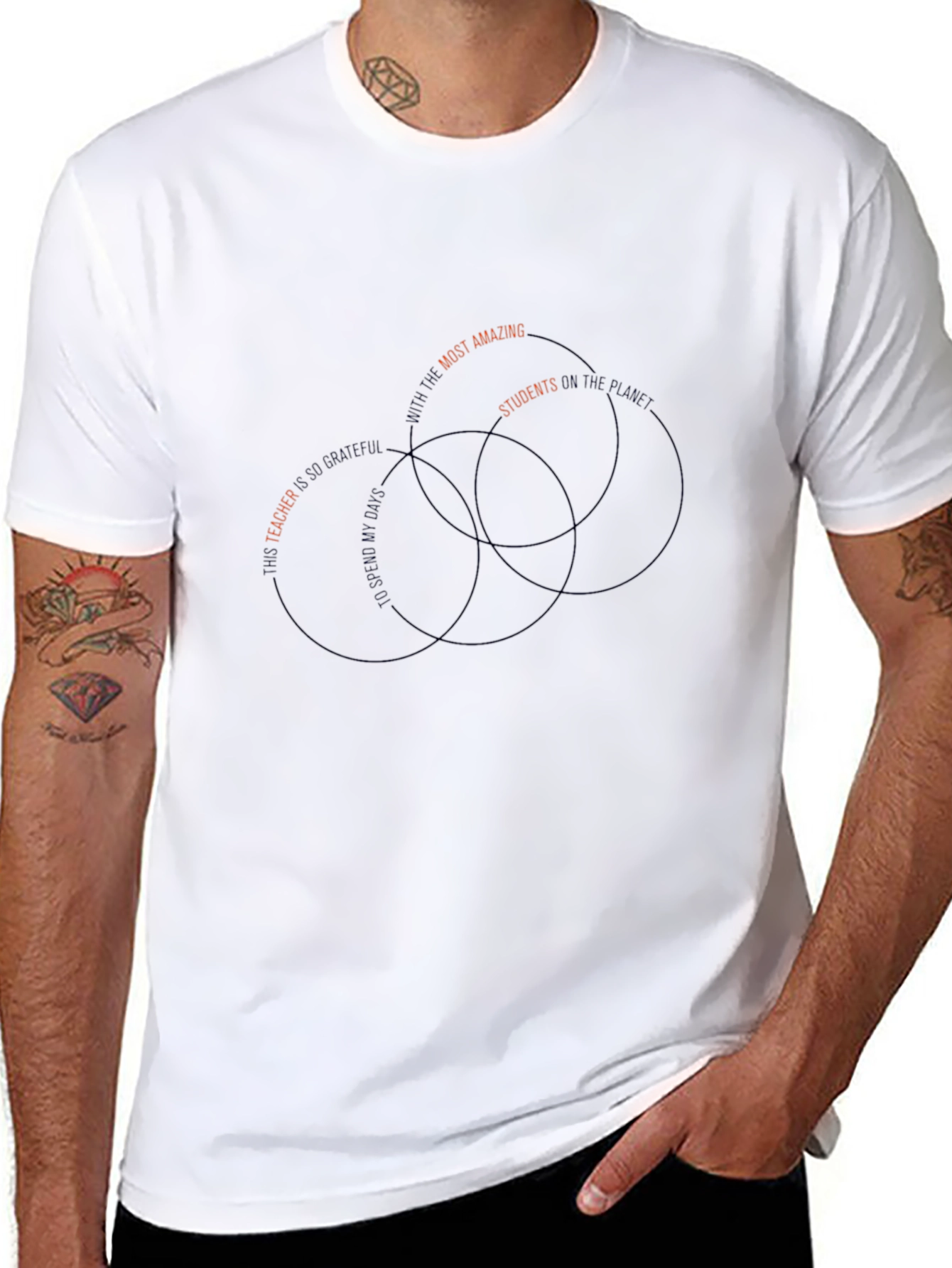 Amazing Teacher T-Shirt - Venn Diagram Design