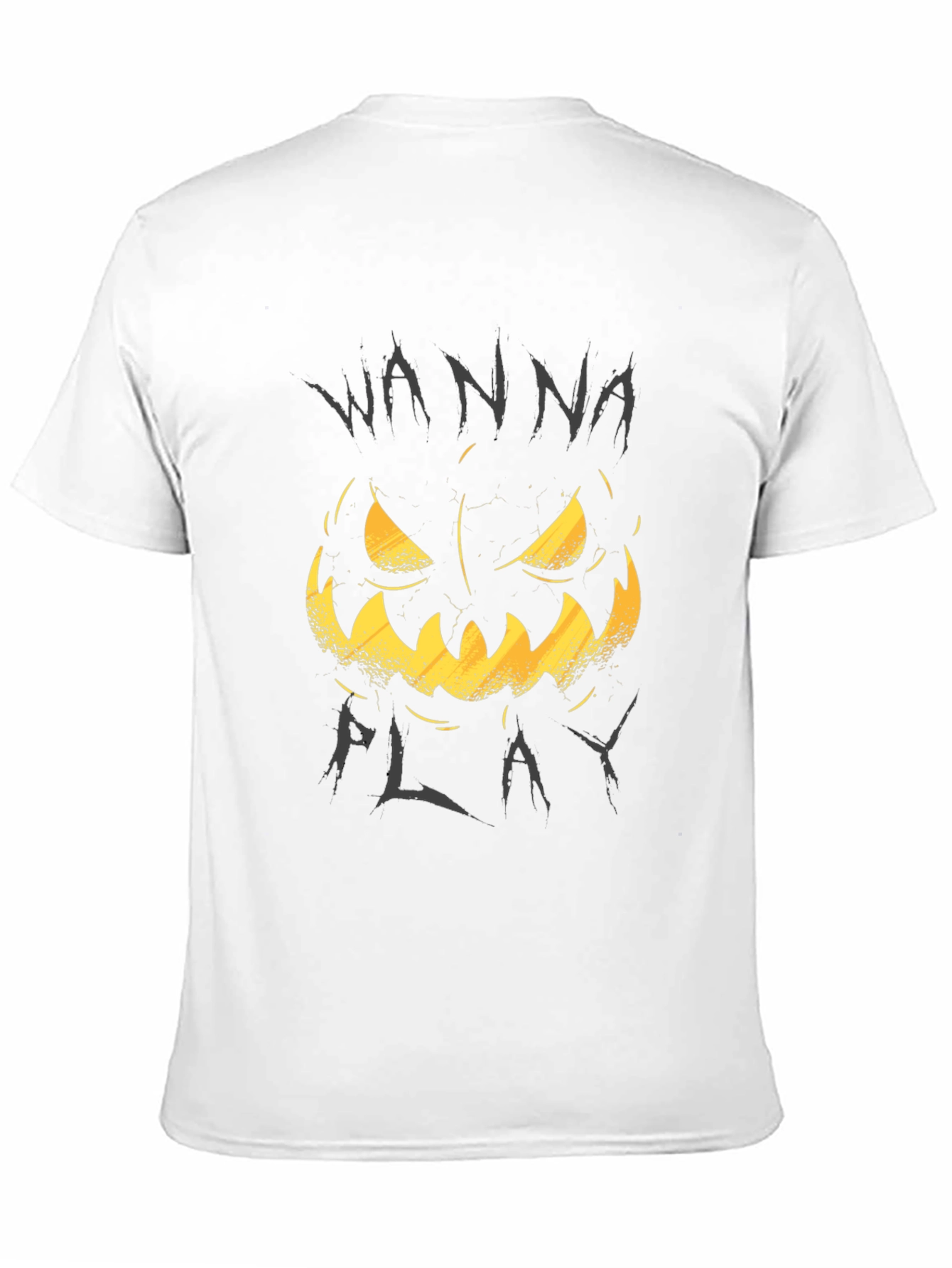 Wanna Play Pumpkin Tee - Halloween Graphic T-Shirt