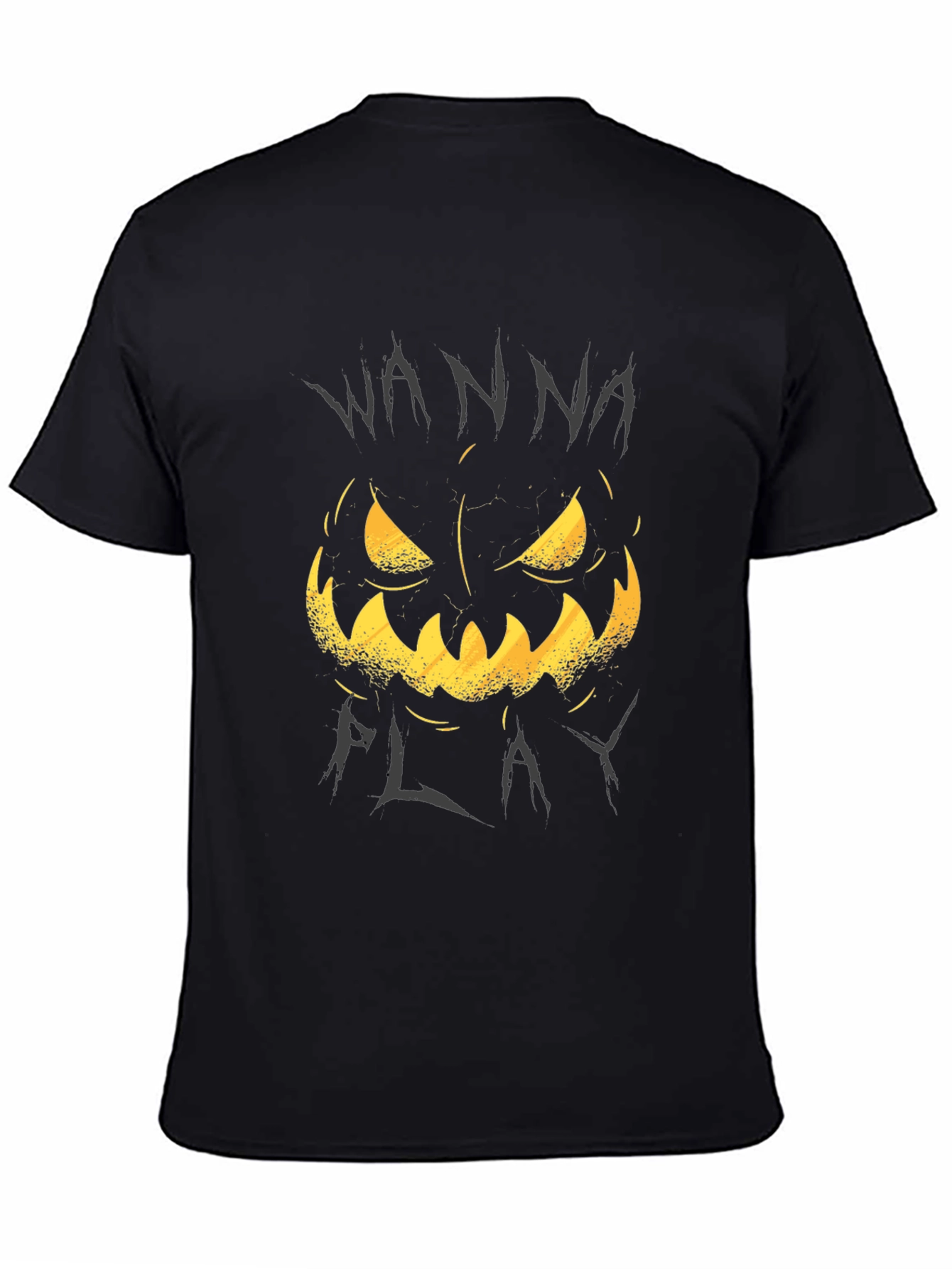 Wanna Play Pumpkin Tee - Halloween Graphic T-Shirt