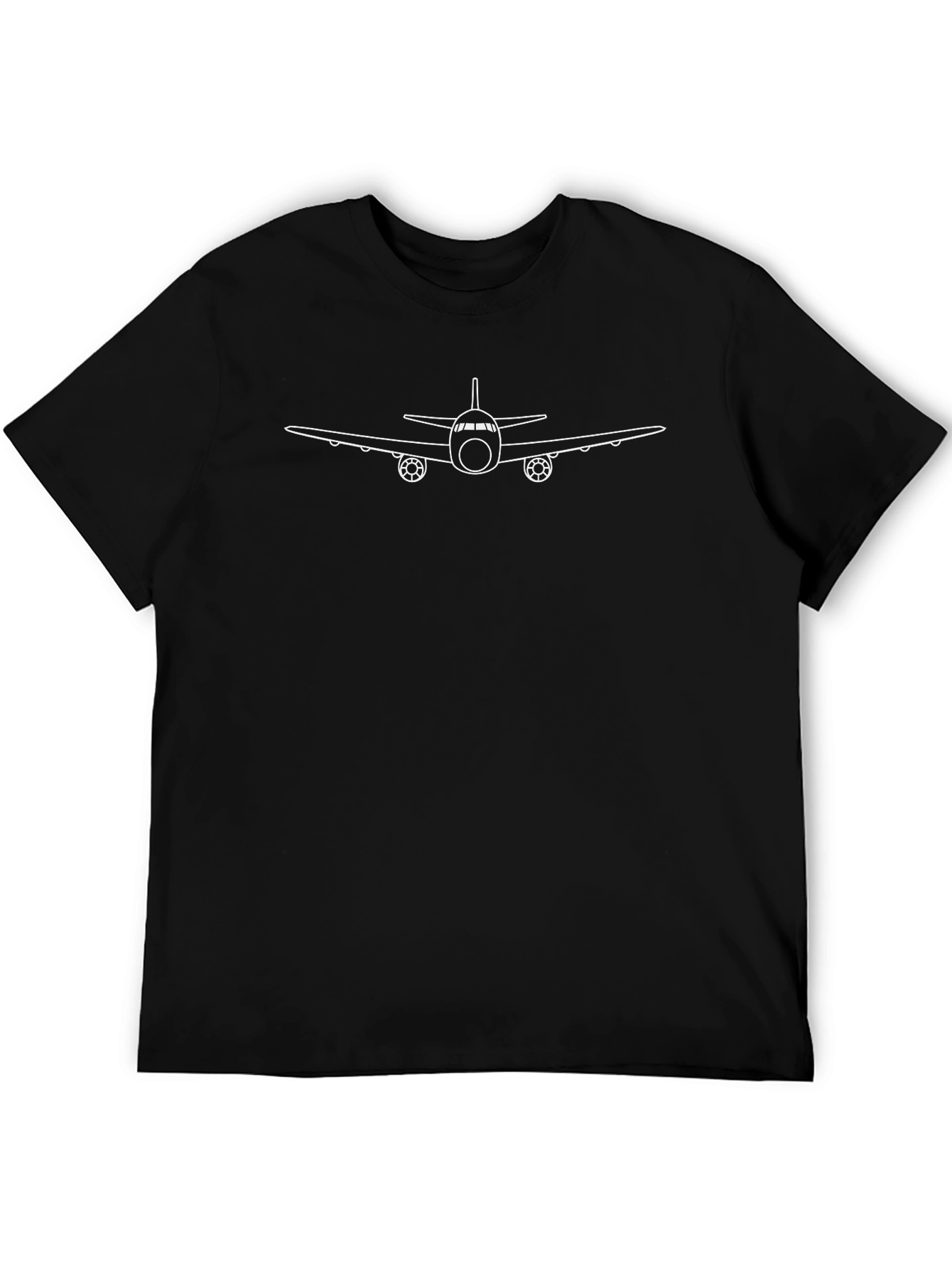 Airplane Graphic T-Shirt - Black