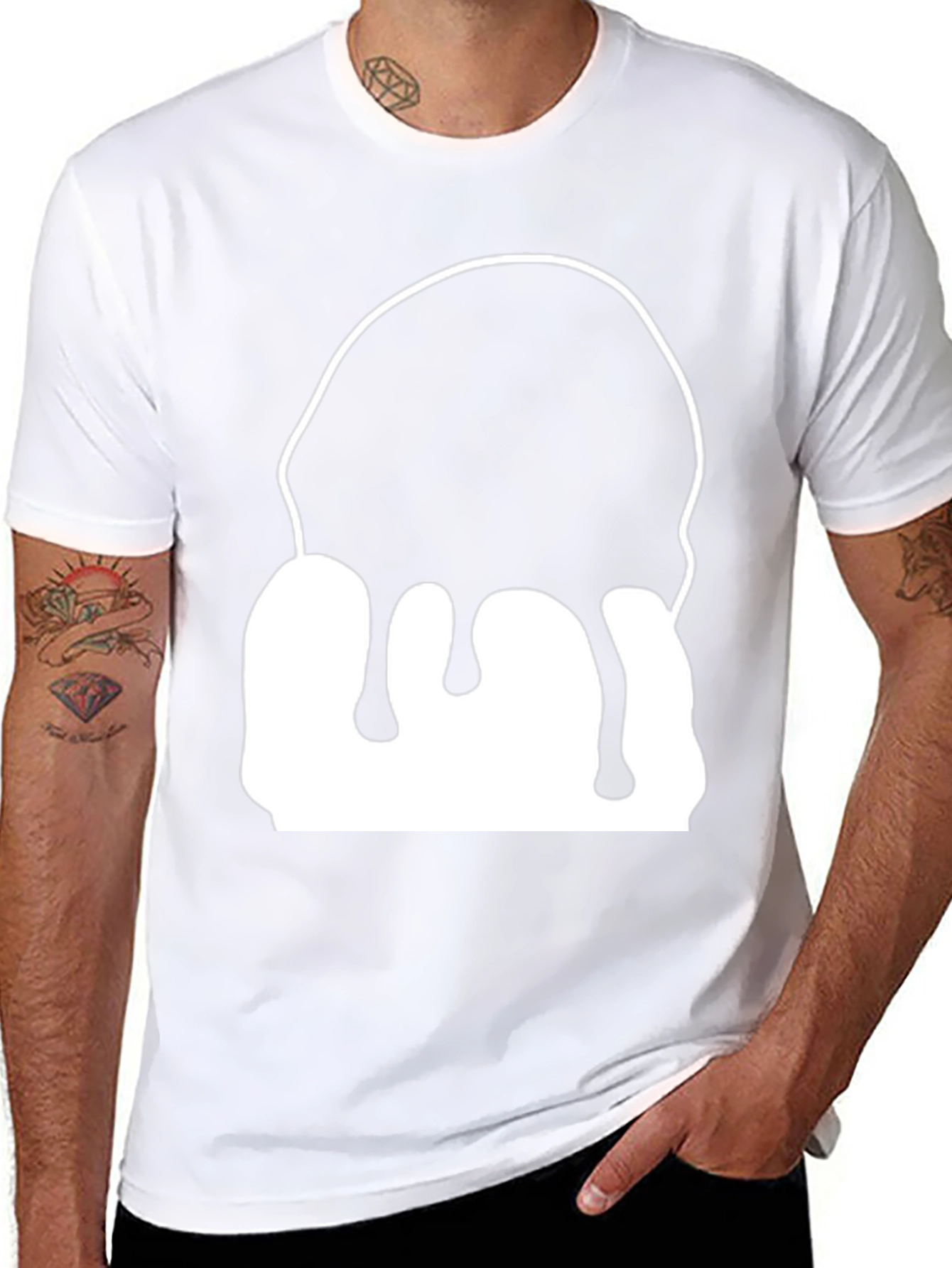 Abstract Drip Graphic T-Shirt - Modern Art Tee