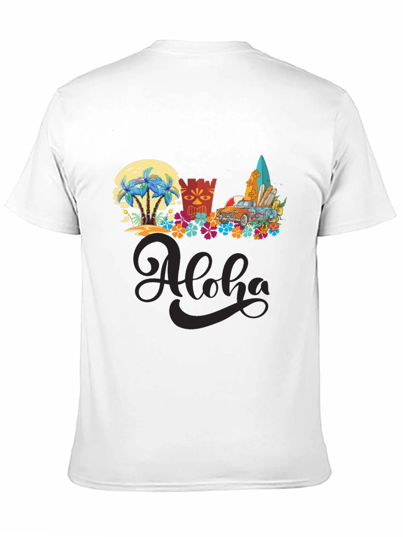 Aloha Summer T-Shirt: Beach Car & Surfboards