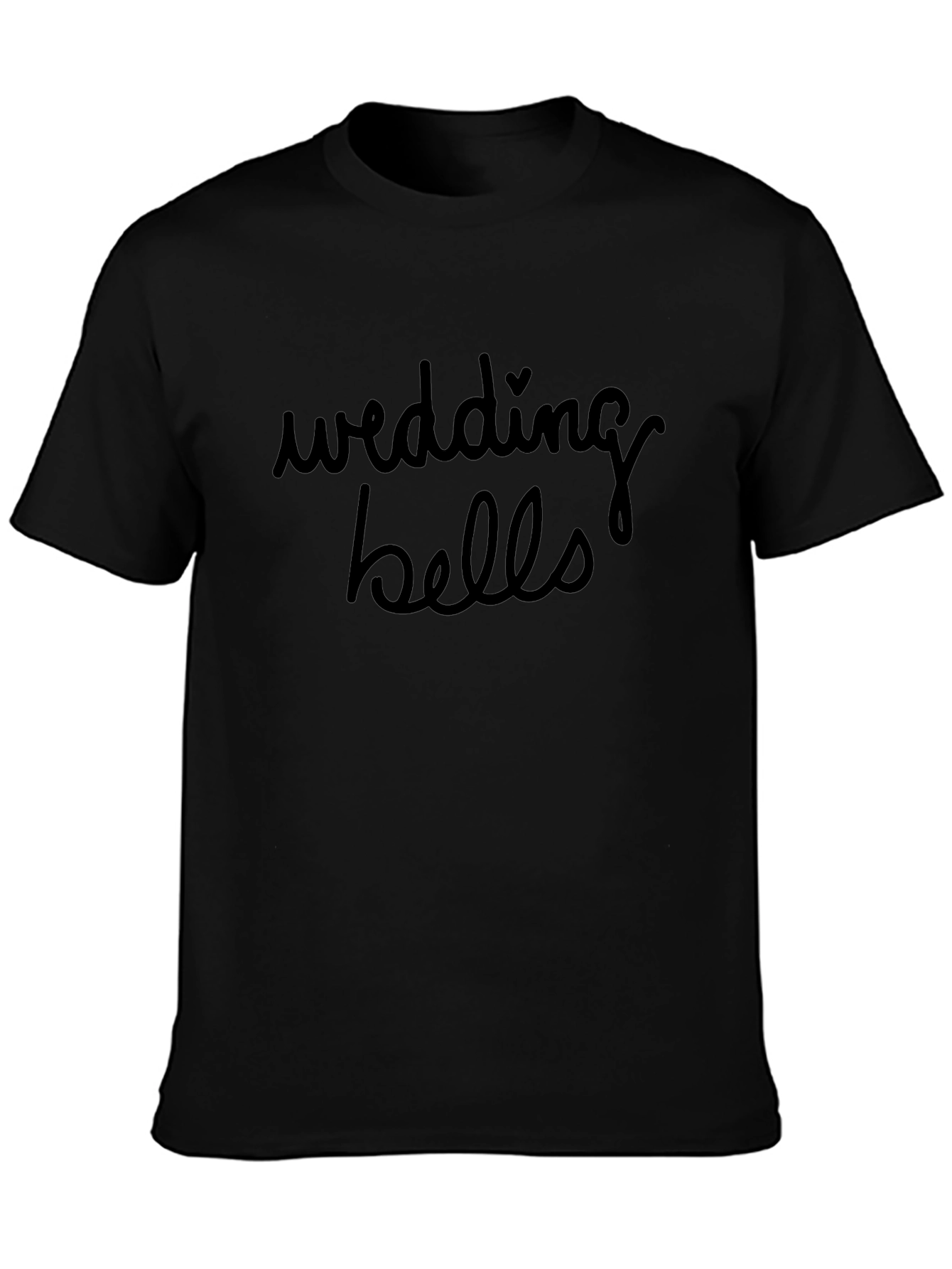 Wedding Bells Graphic Tee - Black Cotton T-Shirt