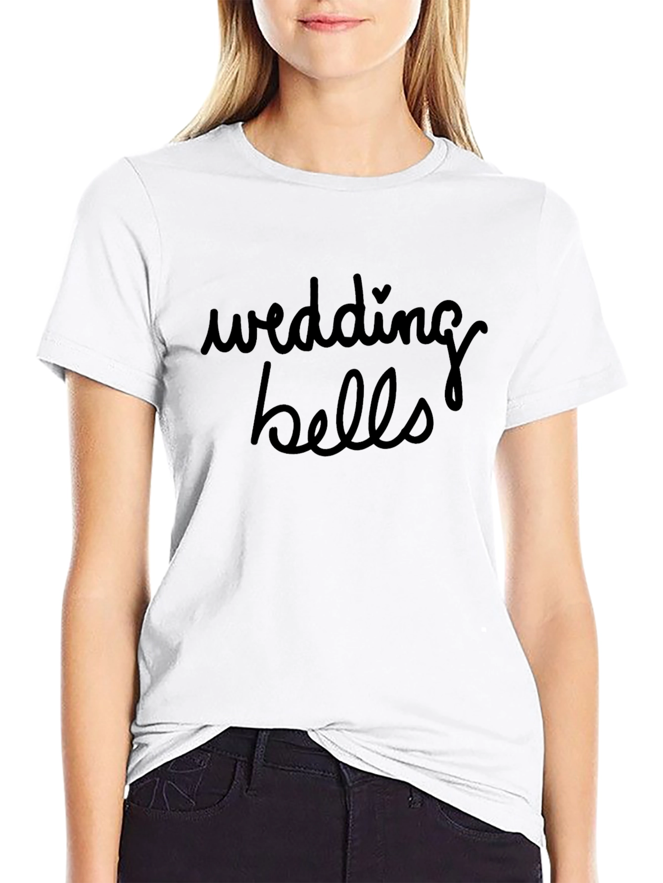 Wedding Bells Graphic Tee - Black Cotton T-Shirt