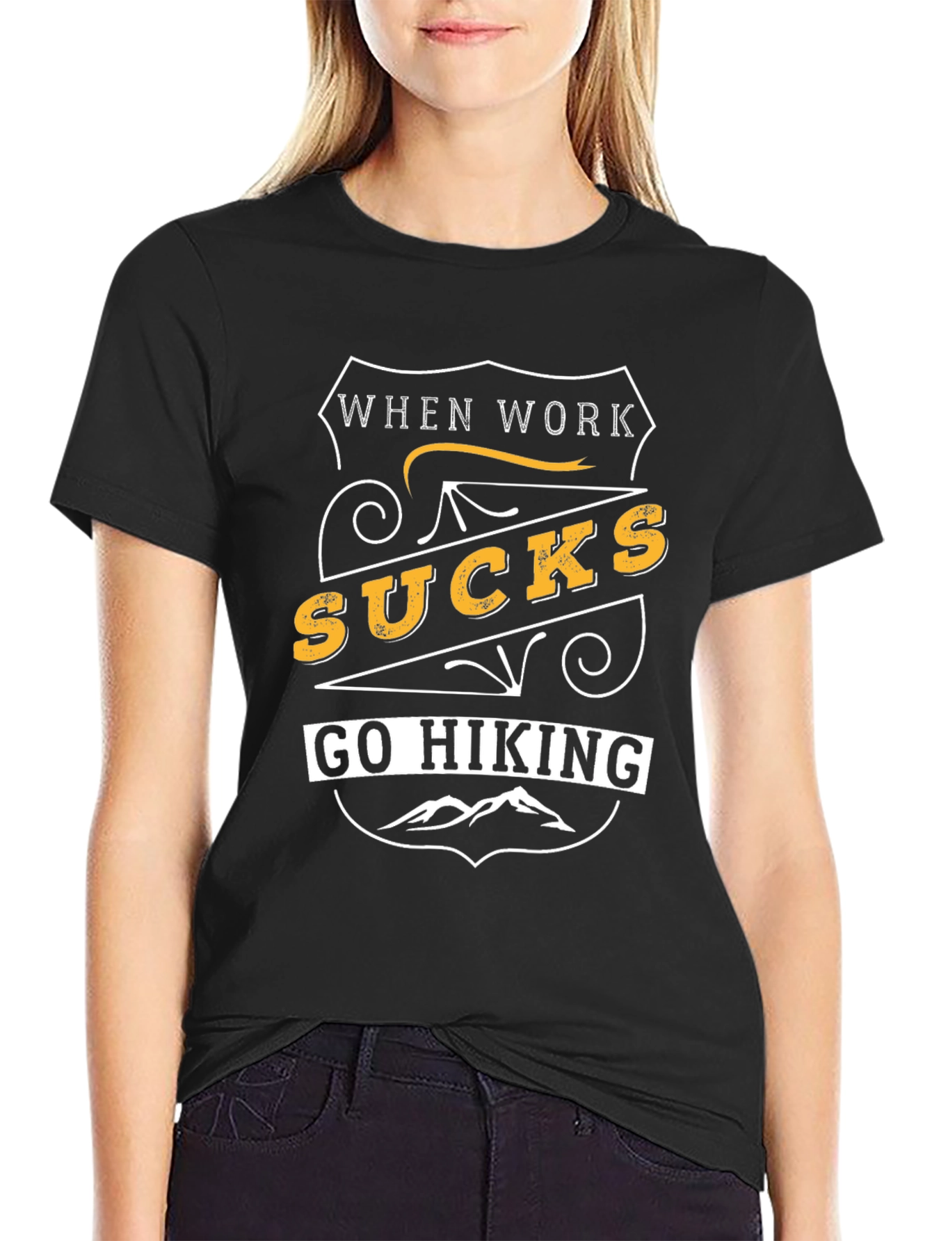 When Work Sucks Go Hiking Graphic T-Shirt