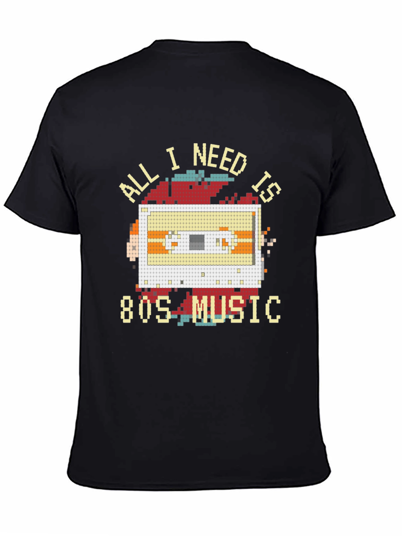 80s Music Cassette Pixel Art T-Shirt