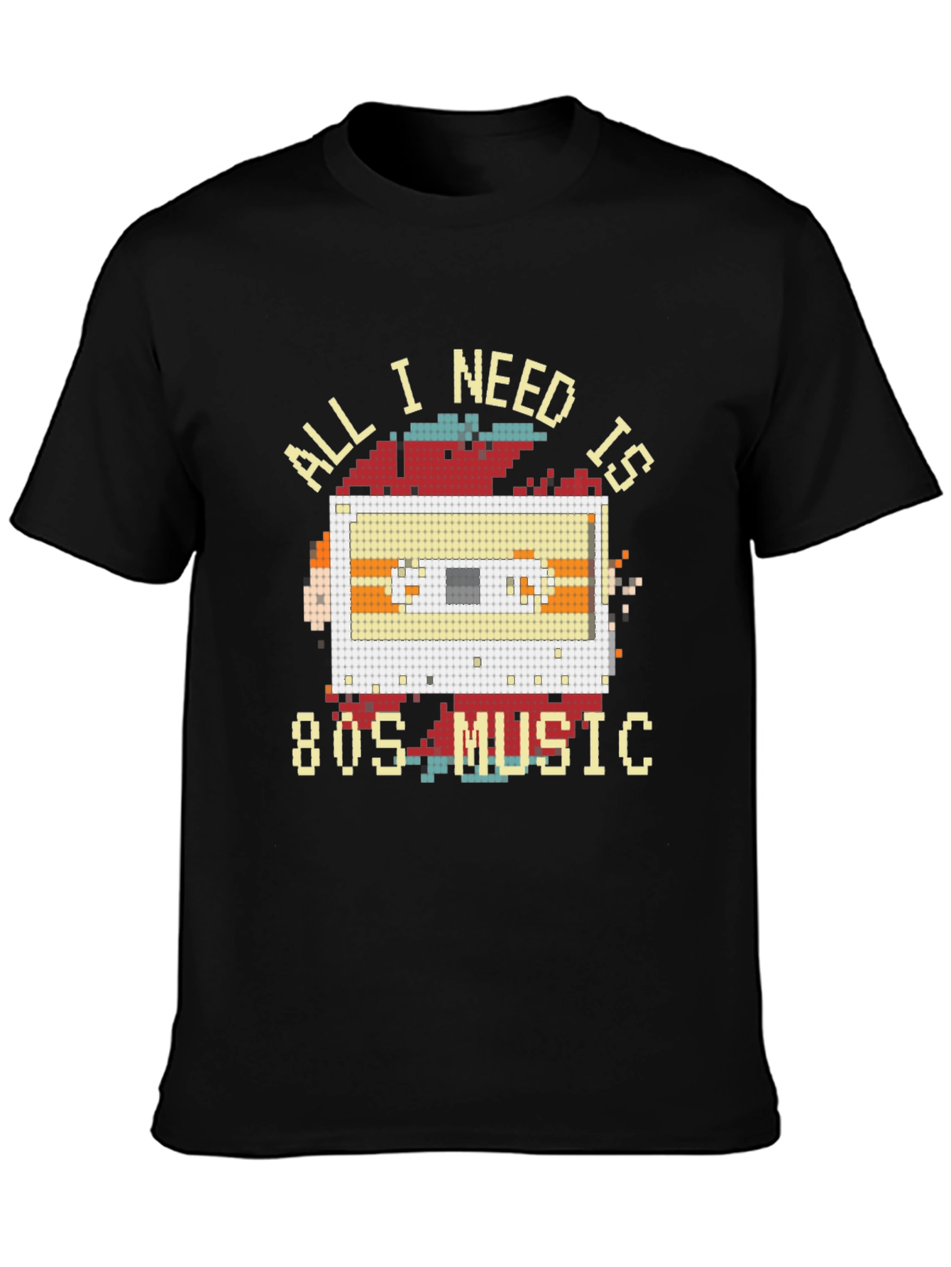 80s Music Cassette Pixel Art T-Shirt