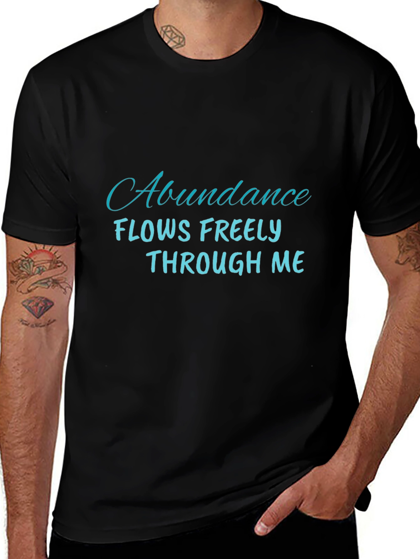 Abundance Flows Freely T-Shirt - Positive Affirmation