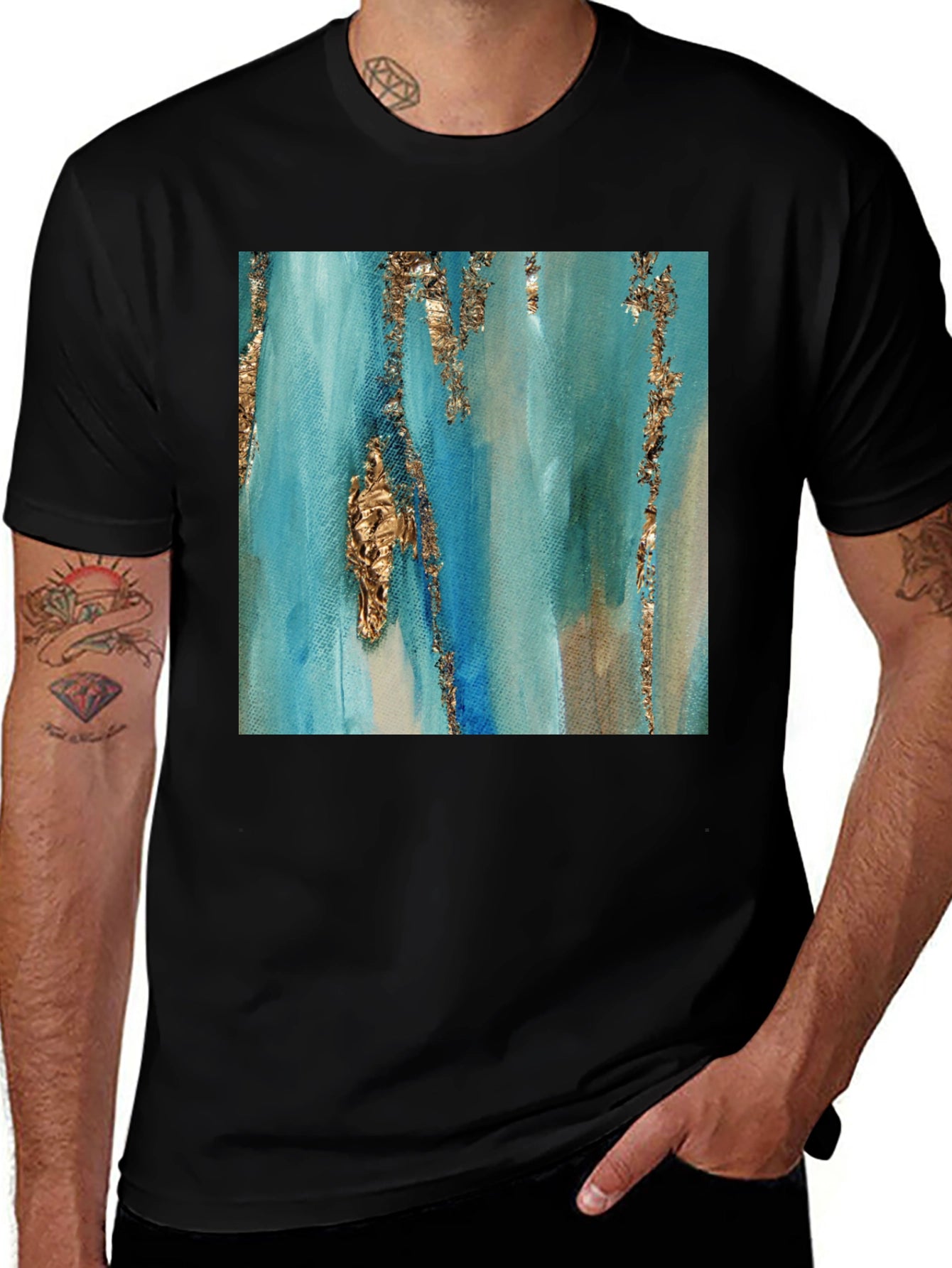 Abstract Art Black T-Shirt