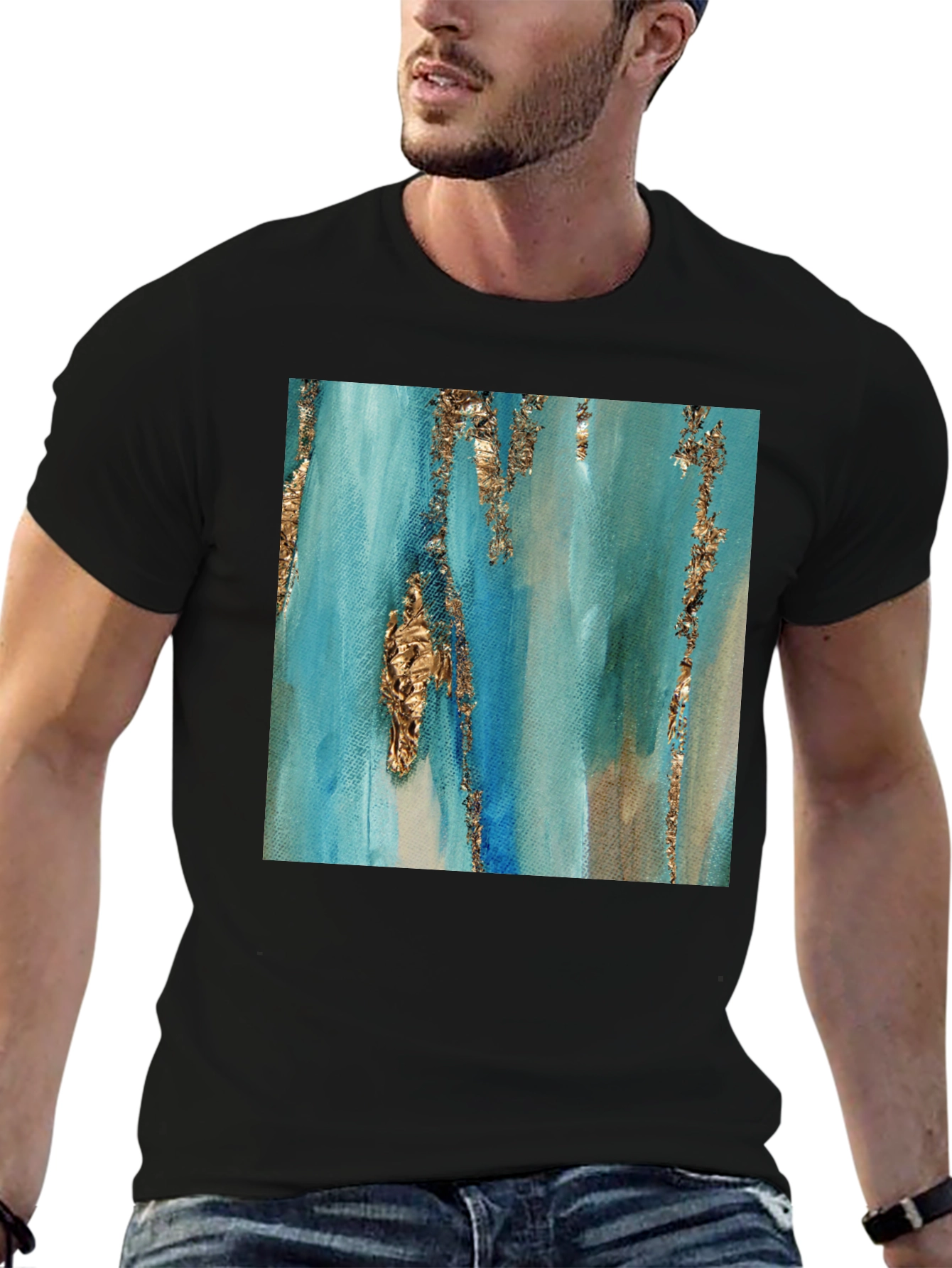 Abstract Art Black T-Shirt