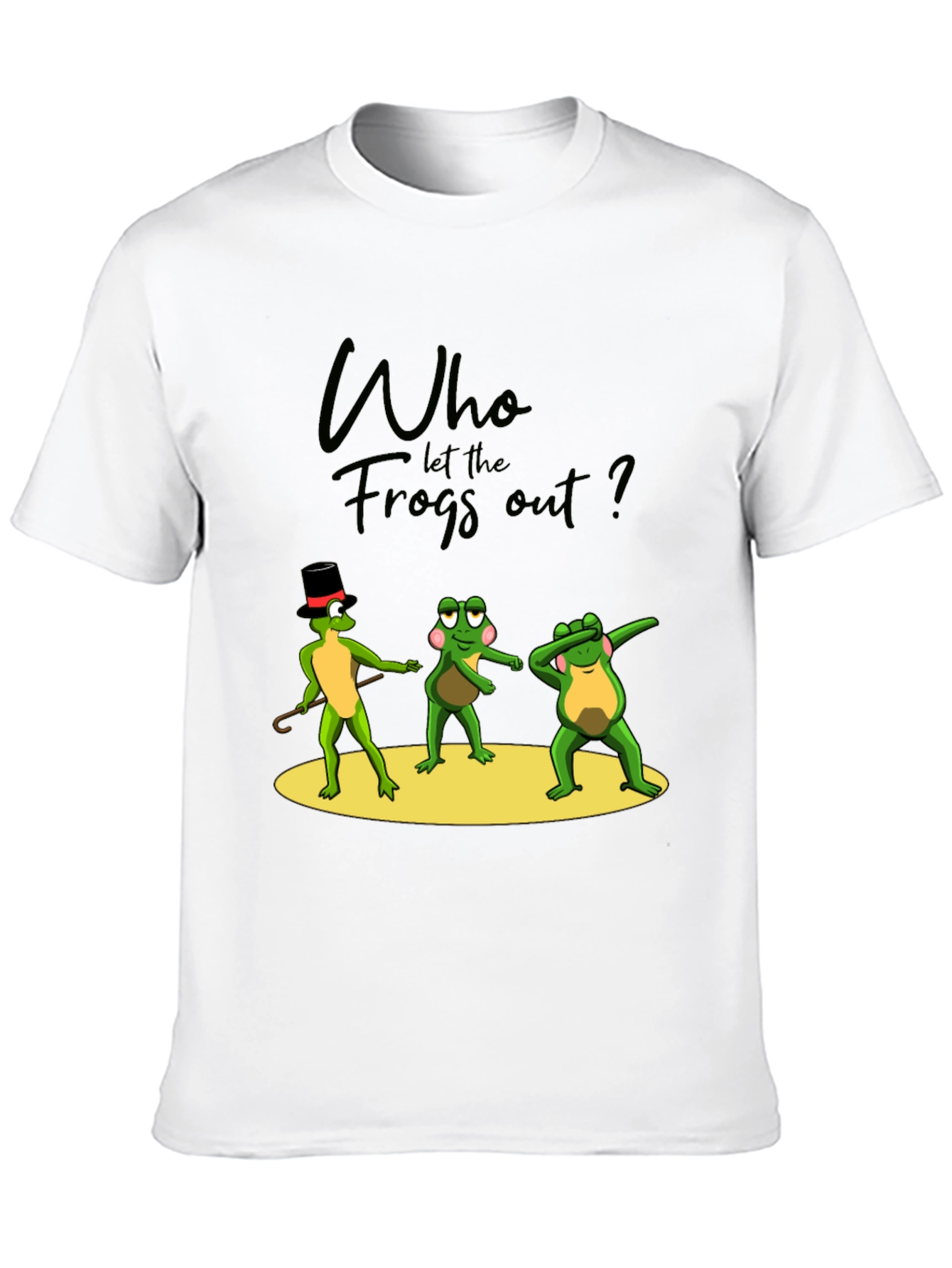 Who Let the Frogs Out? Funny Graphic T-Shirt