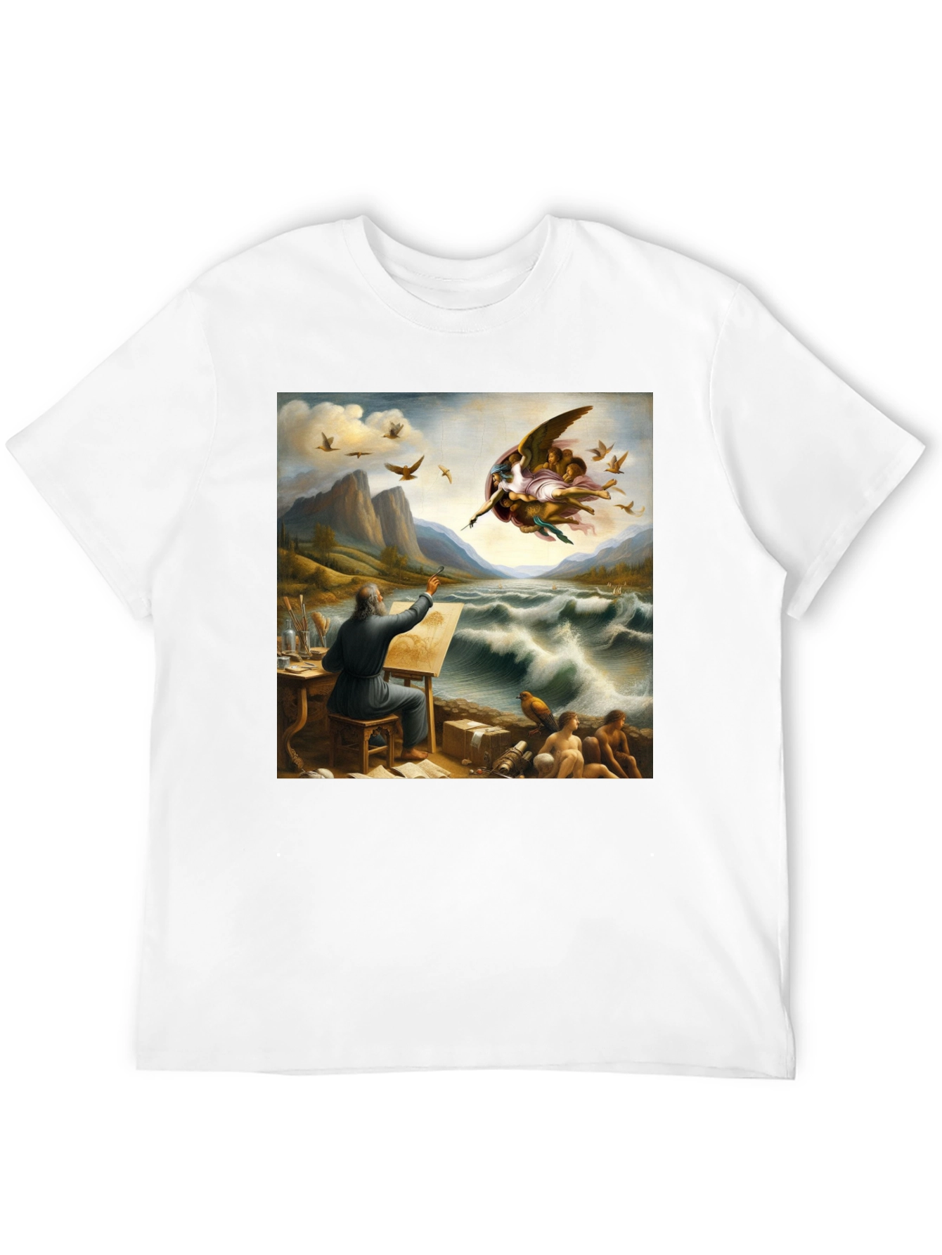 Artistic T-Shirt: Painter Sea Creation