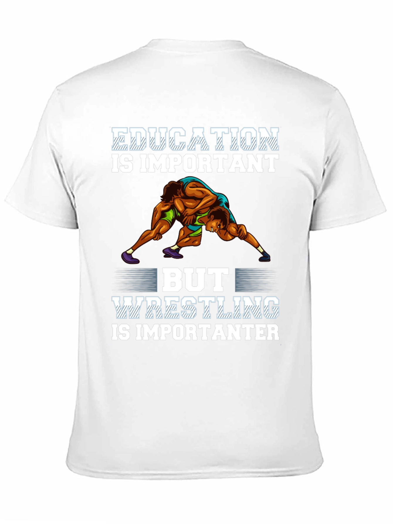 Wrestling Is Importanter T-Shirt - Black