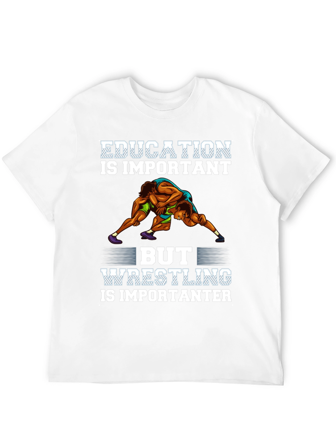 Wrestling Is Importanter T-Shirt - Black
