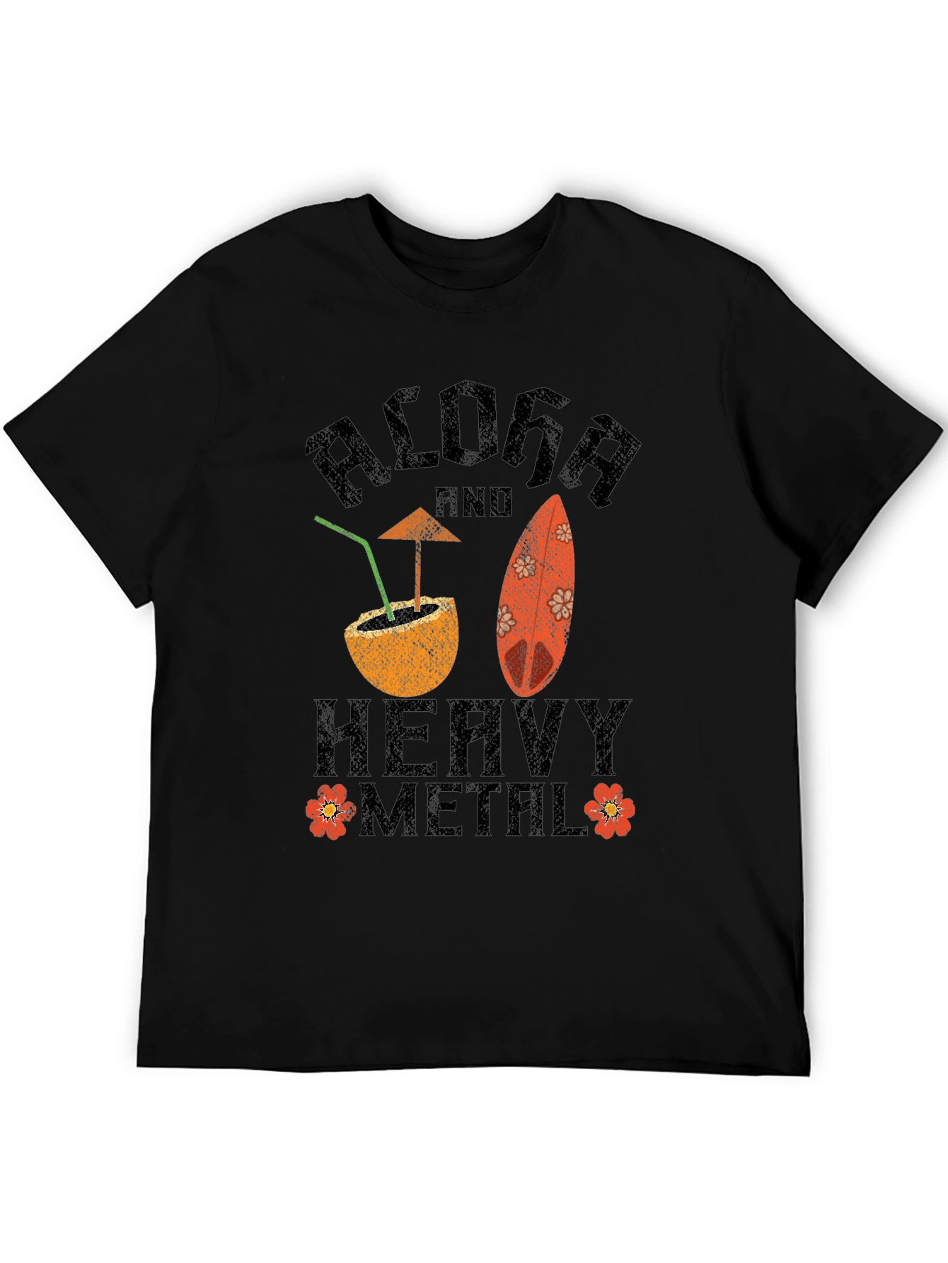 Aloha and Heavy Metal Graphic T-Shirt