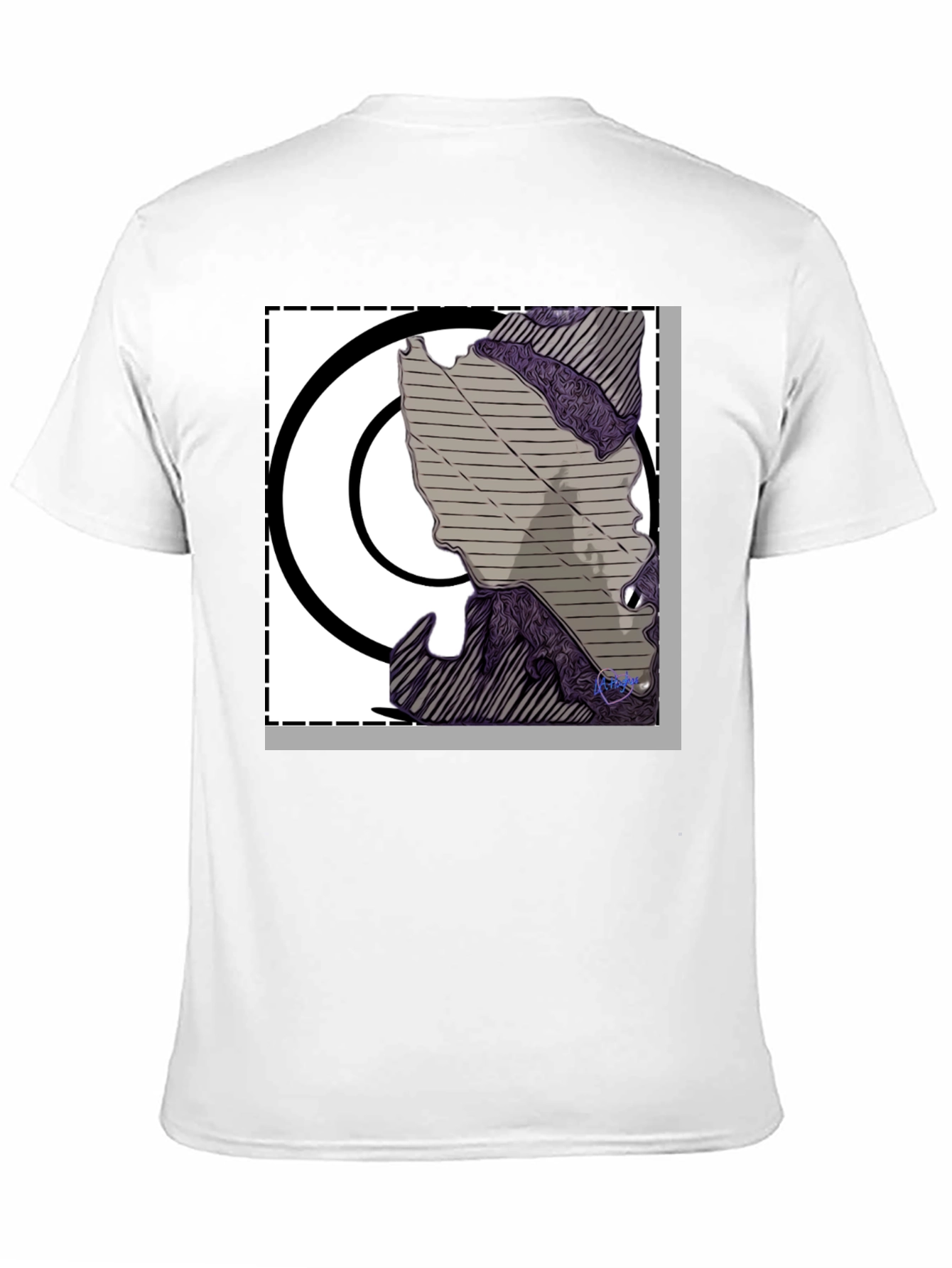 Abstract Graphic Print Black T-Shirt