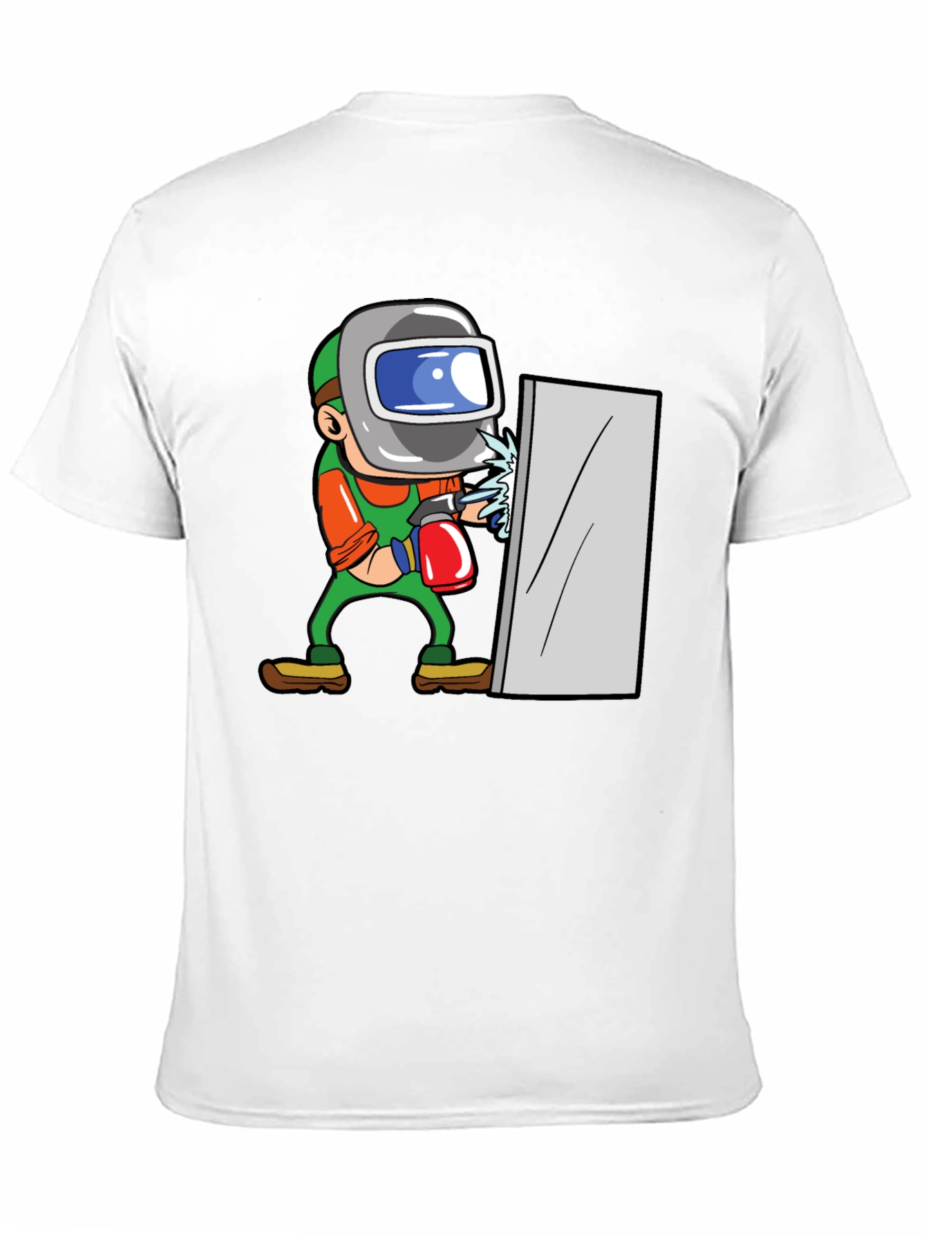 Welder Cartoon Graphic T-Shirt