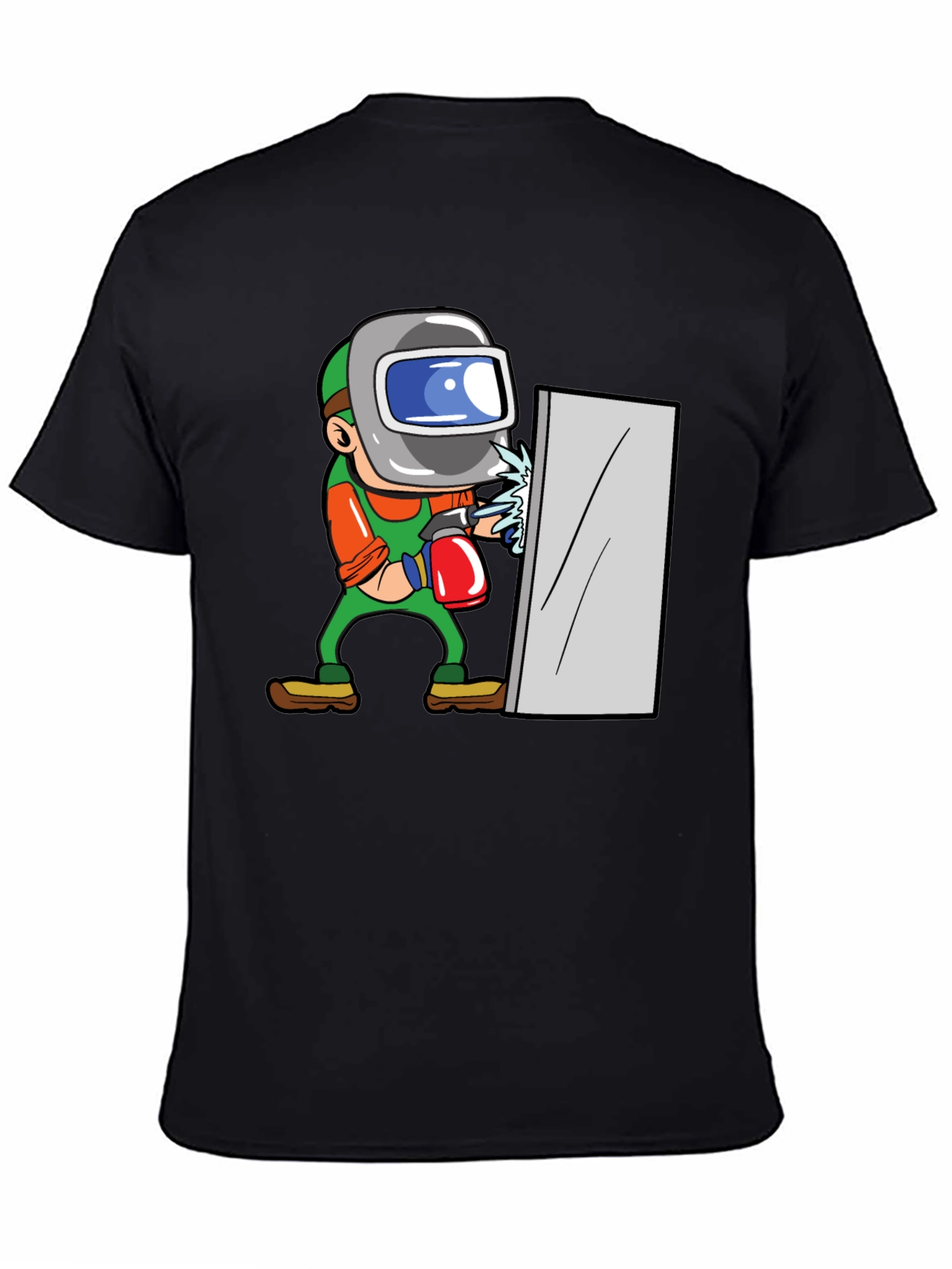 Welder Cartoon Graphic T-Shirt