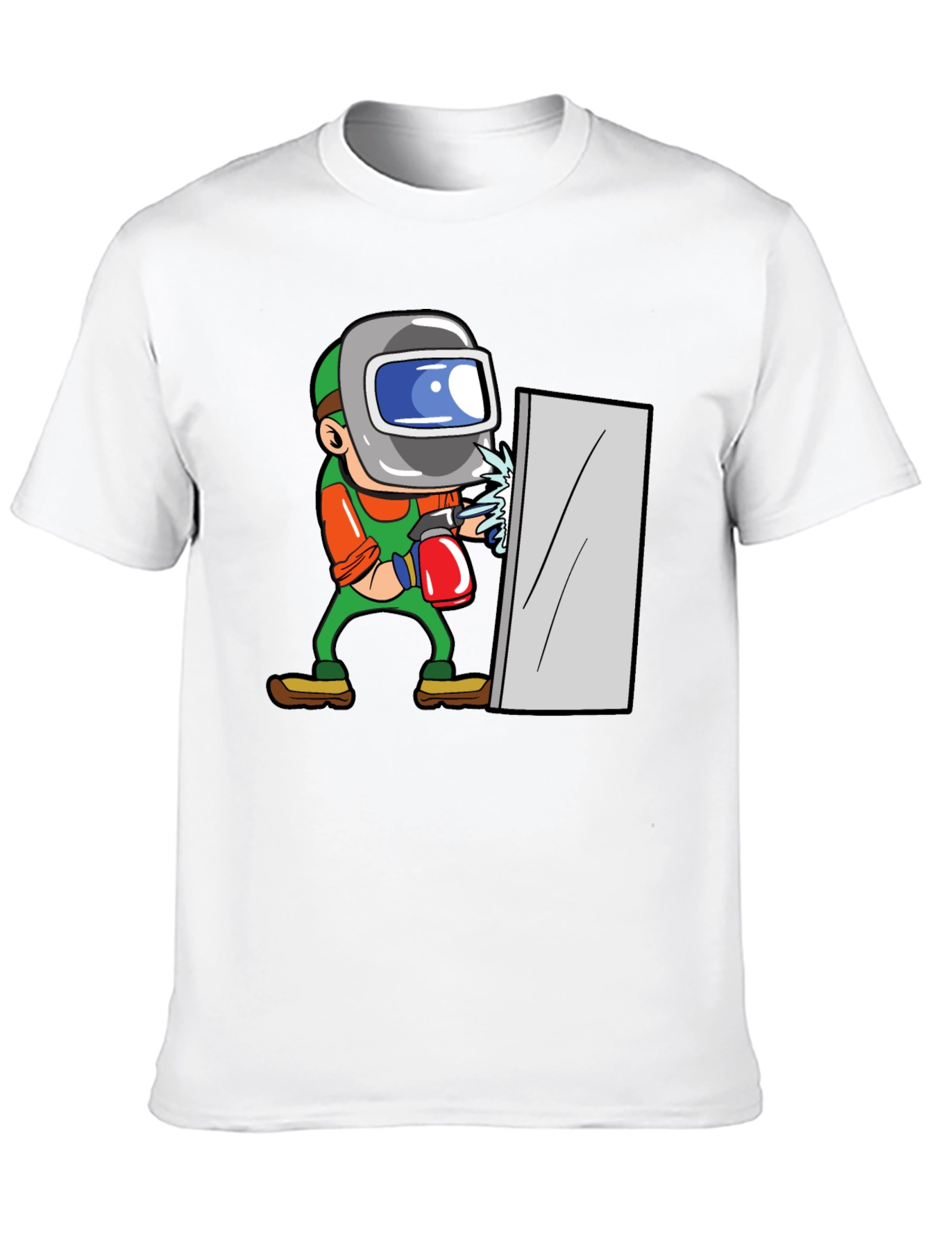 Welder Cartoon Graphic T-Shirt