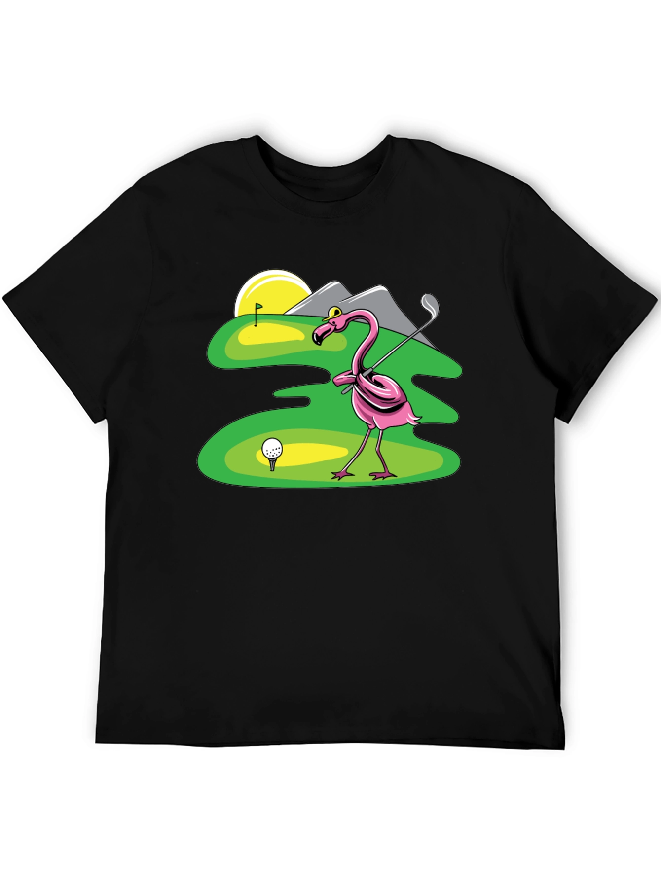 Flamingo Golfer T-Shirt - Funny Golf Tee