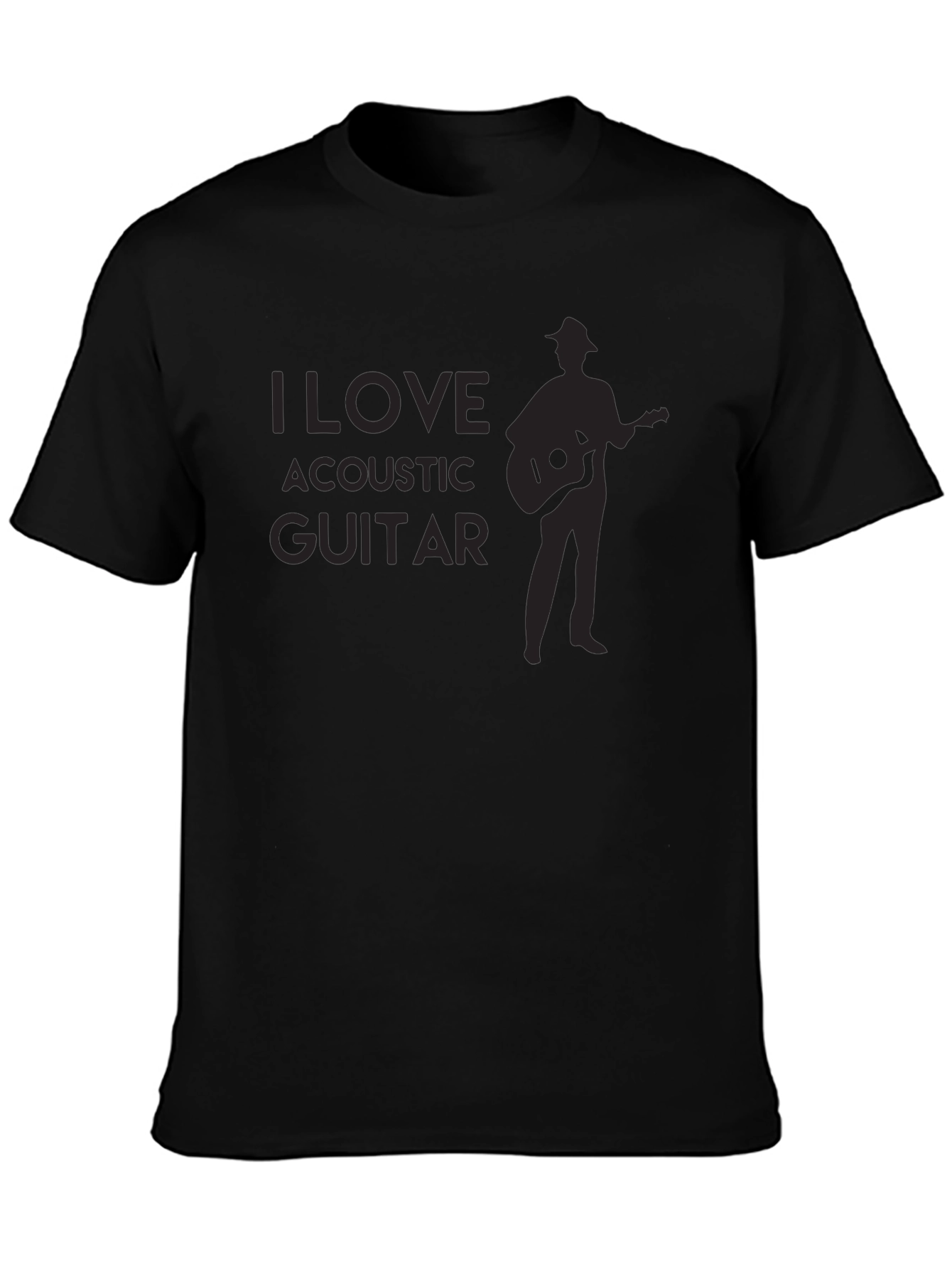 Acoustic Guitar Lover T-Shirt - Black