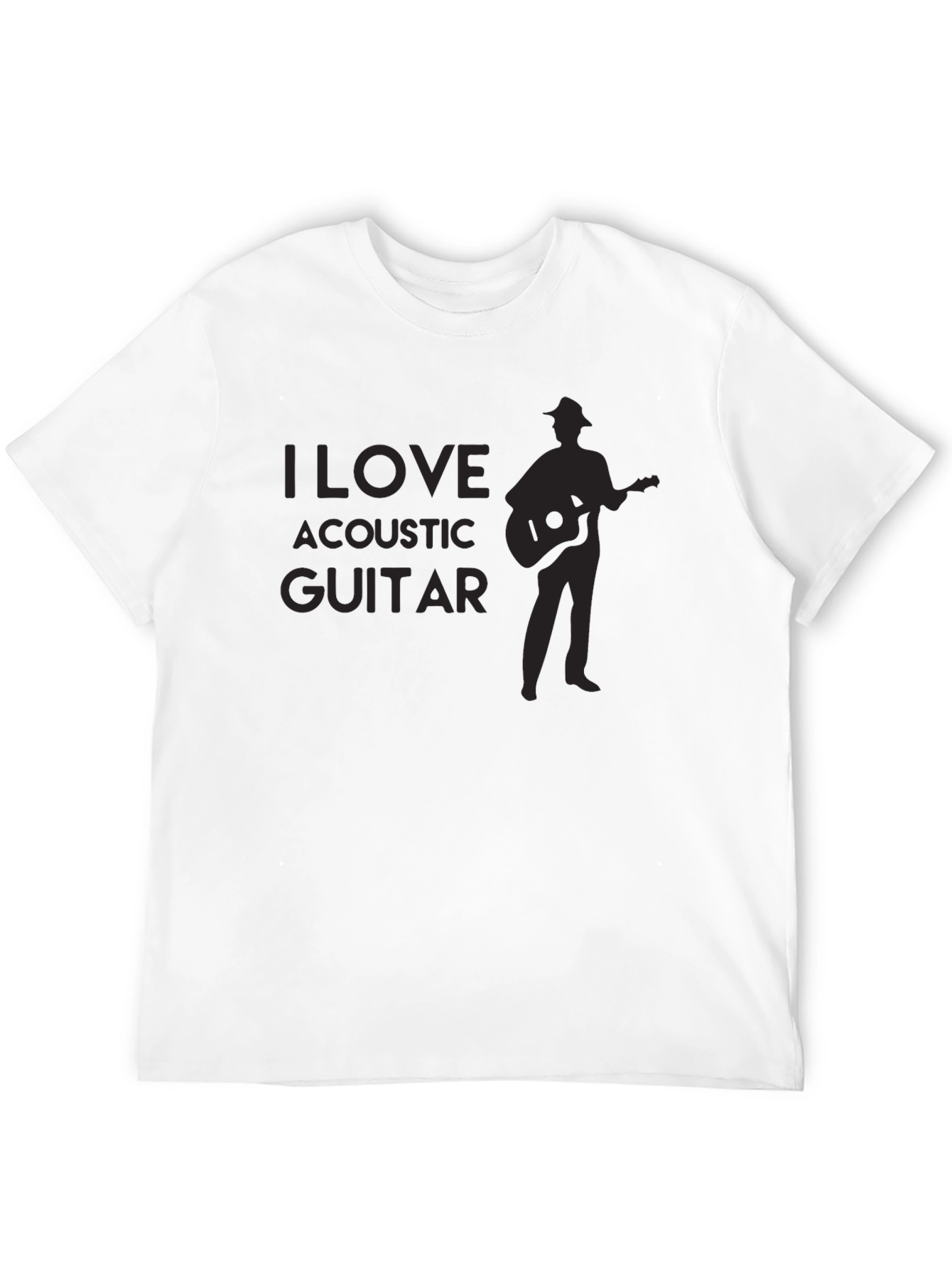 Acoustic Guitar Lover T-Shirt - Black
