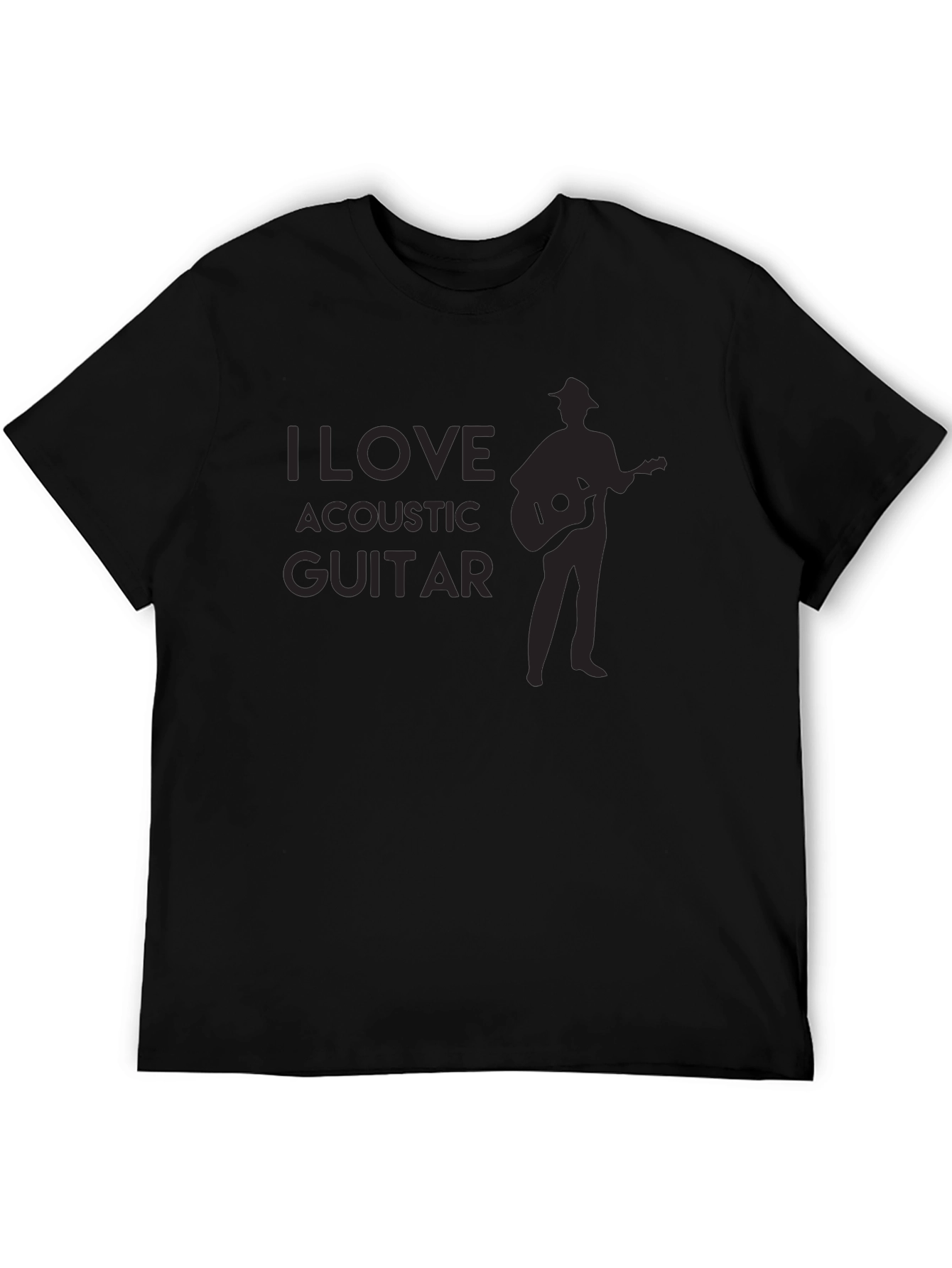Acoustic Guitar Lover T-Shirt - Black