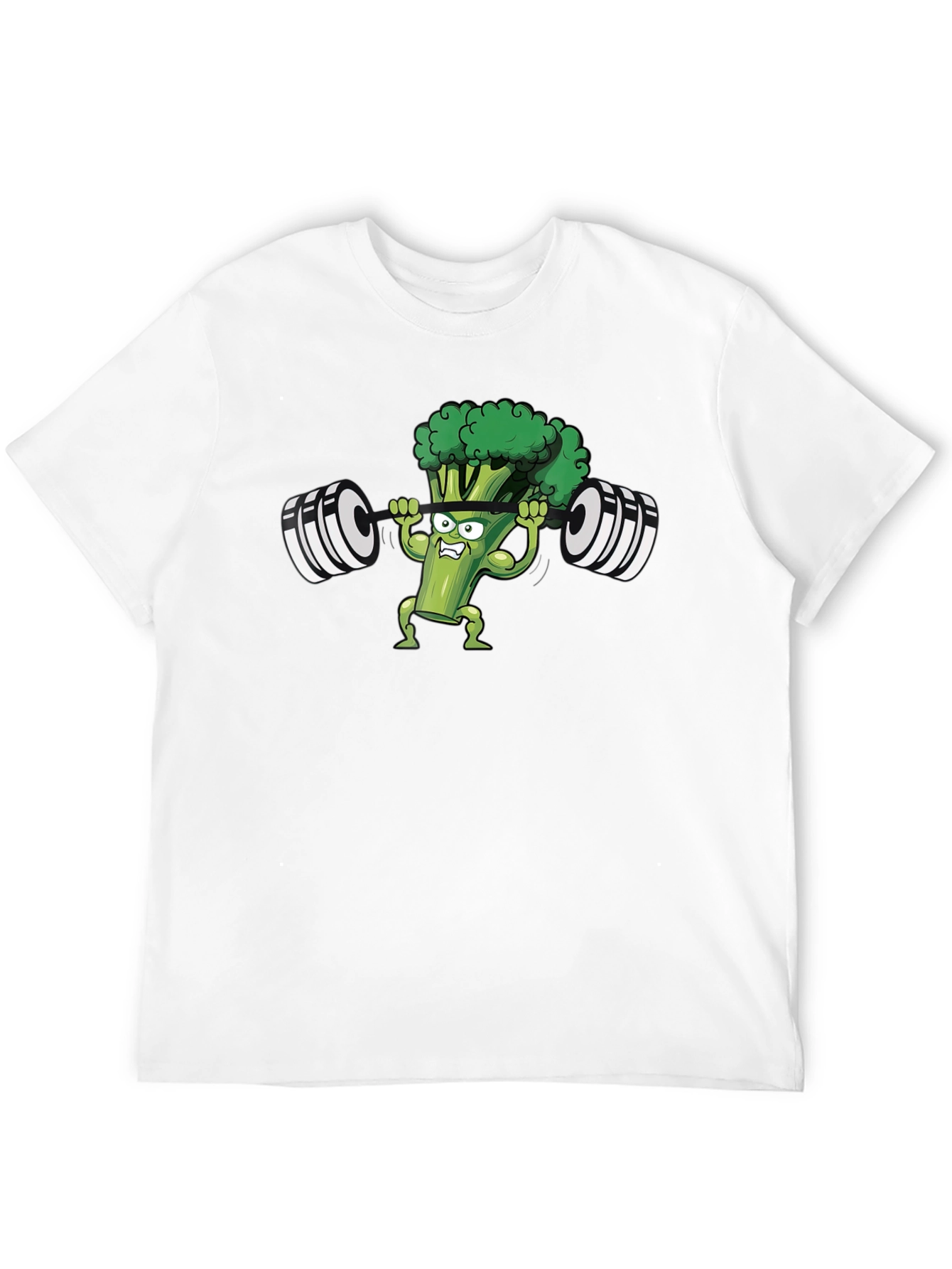 Weightlifting Broccoli Mens Black T-Shirt