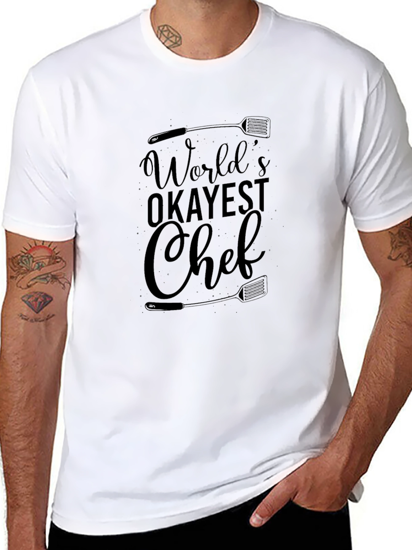 Worlds Okayest Chef - Funny Graphic Tee