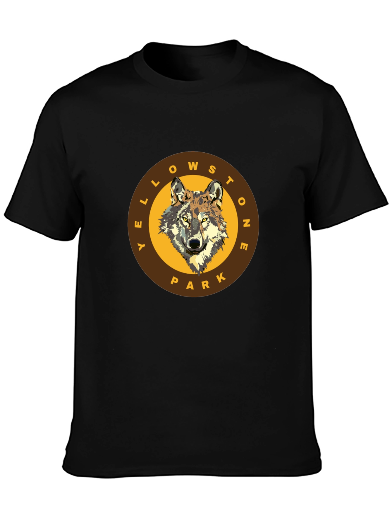 Yellowstone Park Wolf Graphic T-Shirt